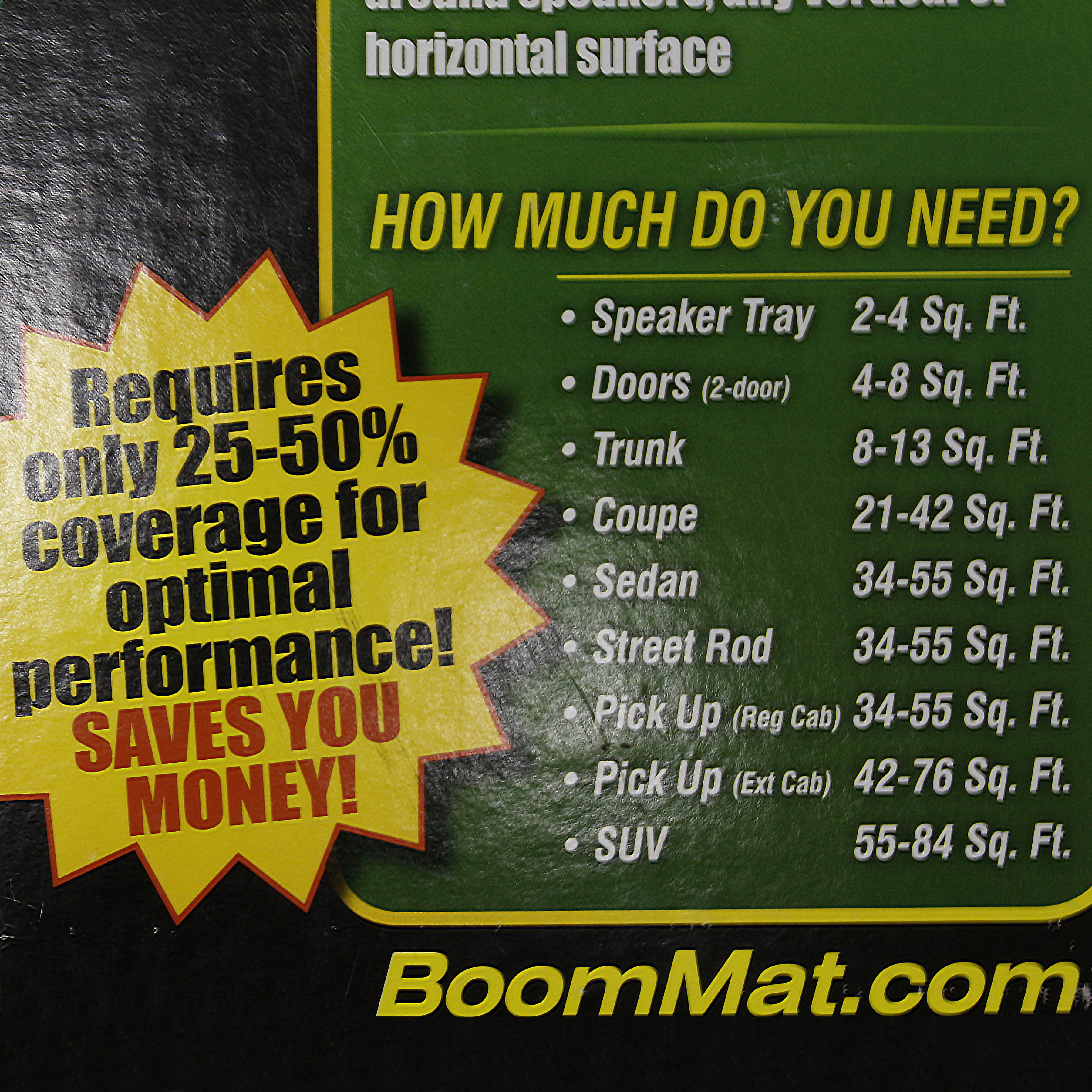 Design Engineering Boom Mat Performance Acoustic Material 2mm 30 Sheets 050214