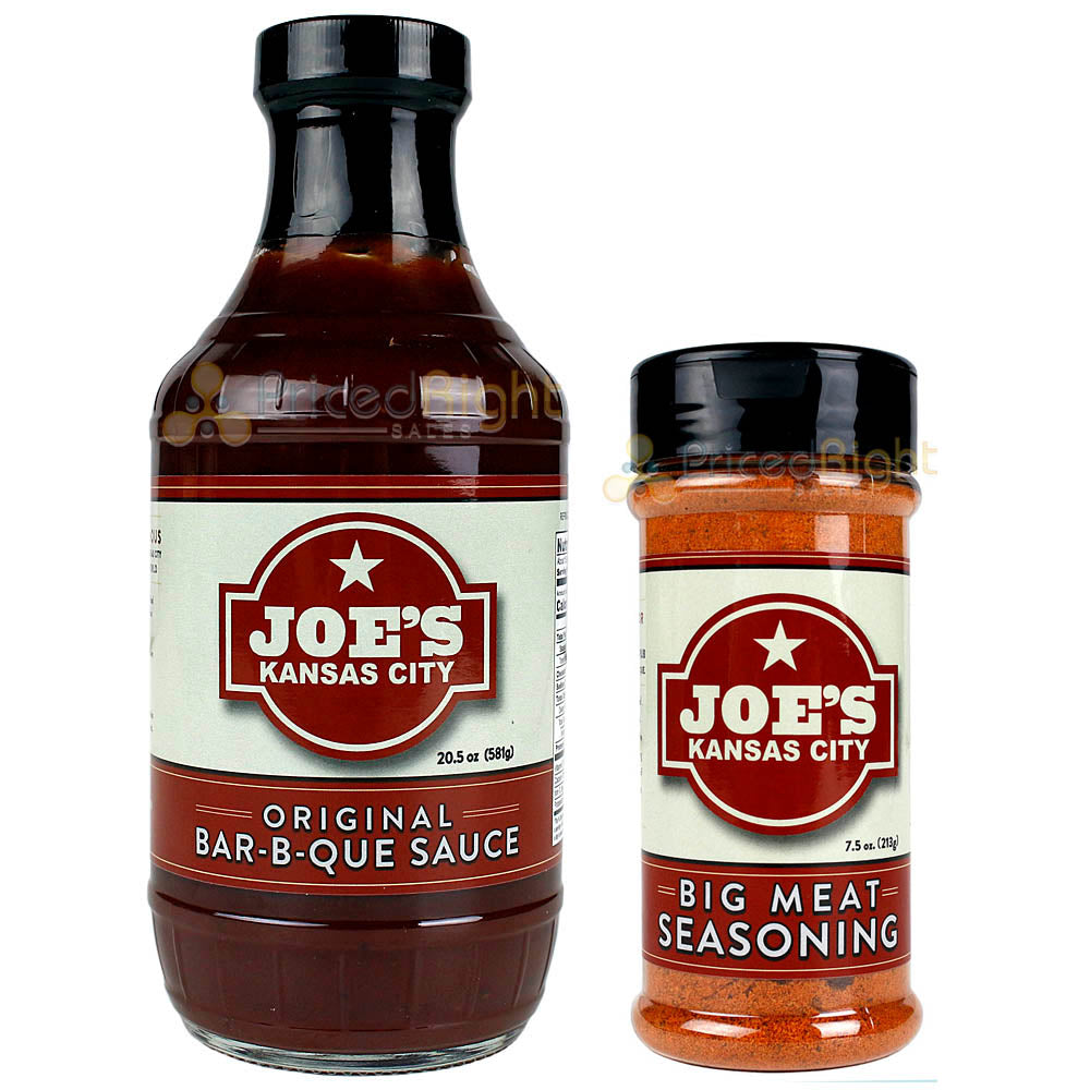Joe's Kansas City 2 Pack Original BBQ Sauce & Big Meat BBQ Rub Seasoning Combo