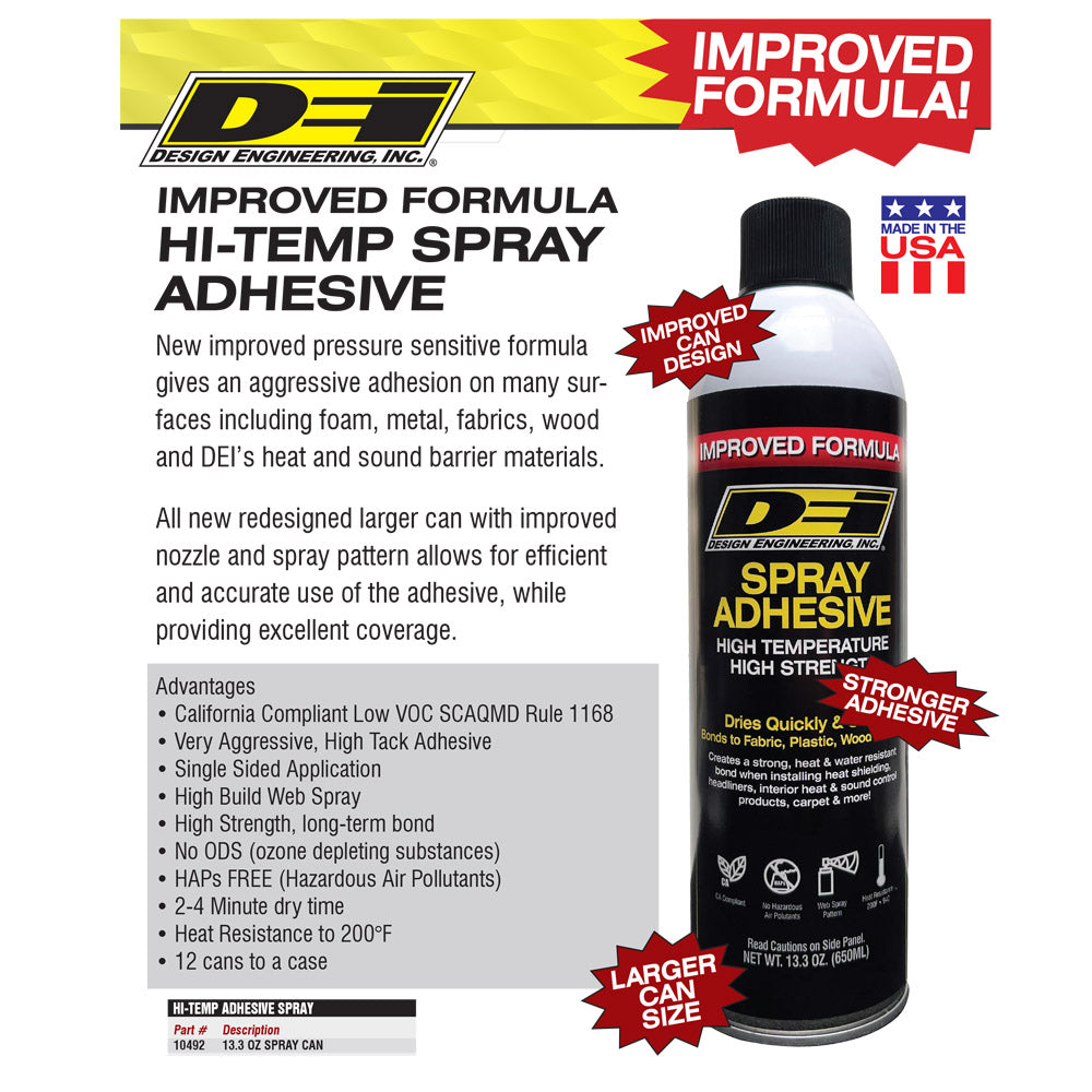Hi Temp Spray Adhesive 13 oz Headliner Upholstery High Strength 2 Pack