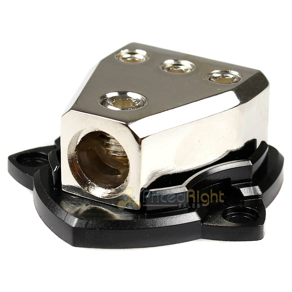 DS18 0 Gauge to 4 gauge 3 way Set Screw Ground Distribution Block AWG DB1034