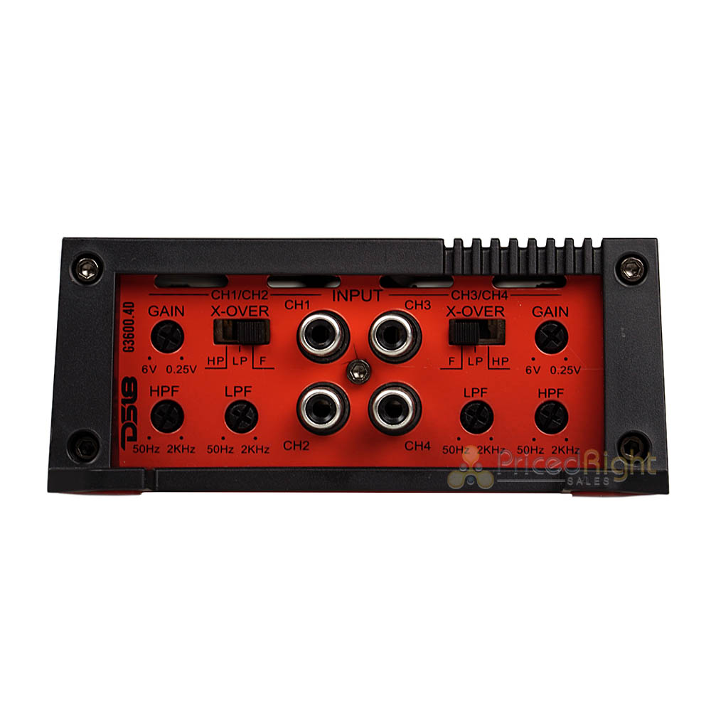 DS18 Full-Range Class D Stereo 4-Channel Amplifier 3600 Watts Maximum G3600.4D