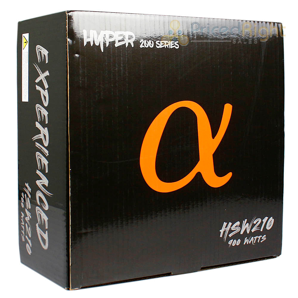 Alphasonik 10" Subwoofer 900 Watts Max Single 4 Ohm 300W RMS HSW210 Hyper 200
