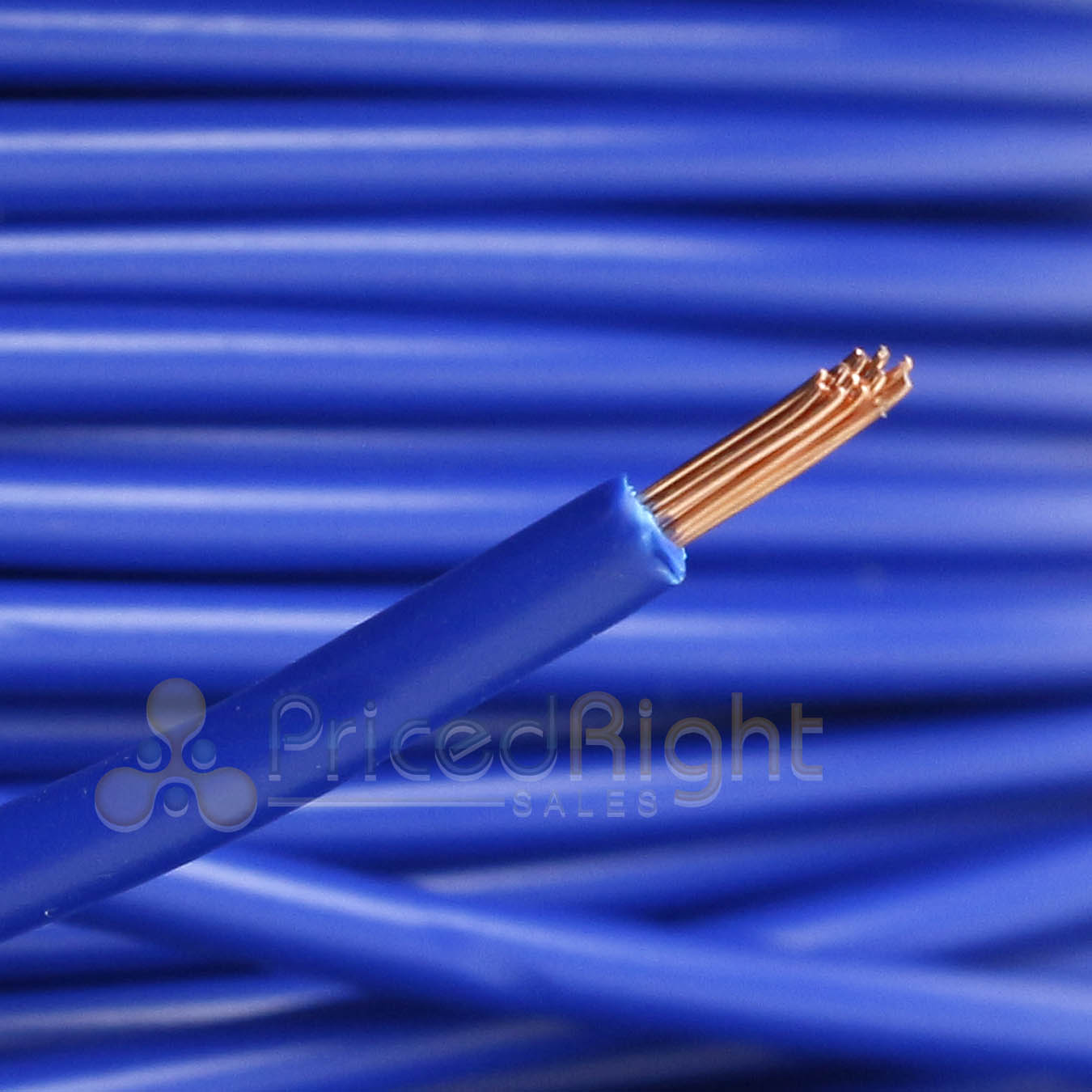 100FT True 100% Copper 18 Gauge Remote Wire AWG Blue Memphis Audio 18REM1000