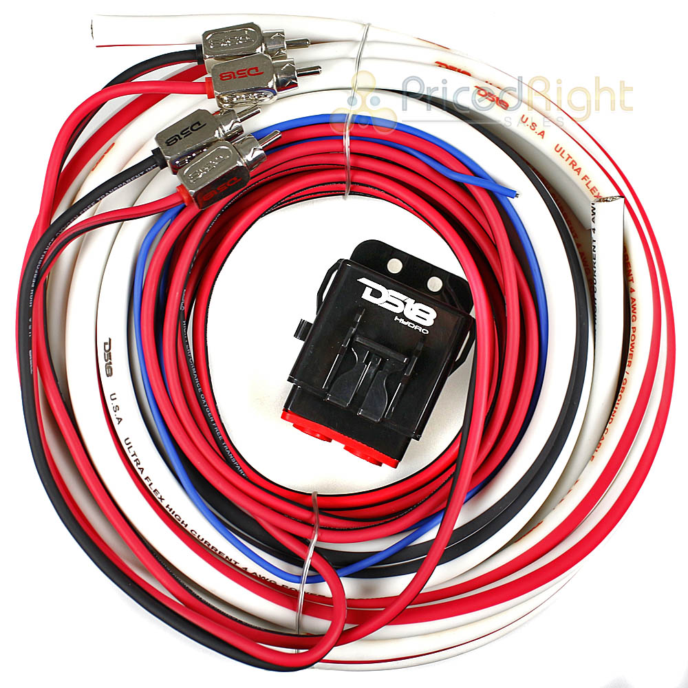 DS18 Marine Grade 4 Gauge Installation Wiring Kit OFC Tinned Copper MOFCKIT4