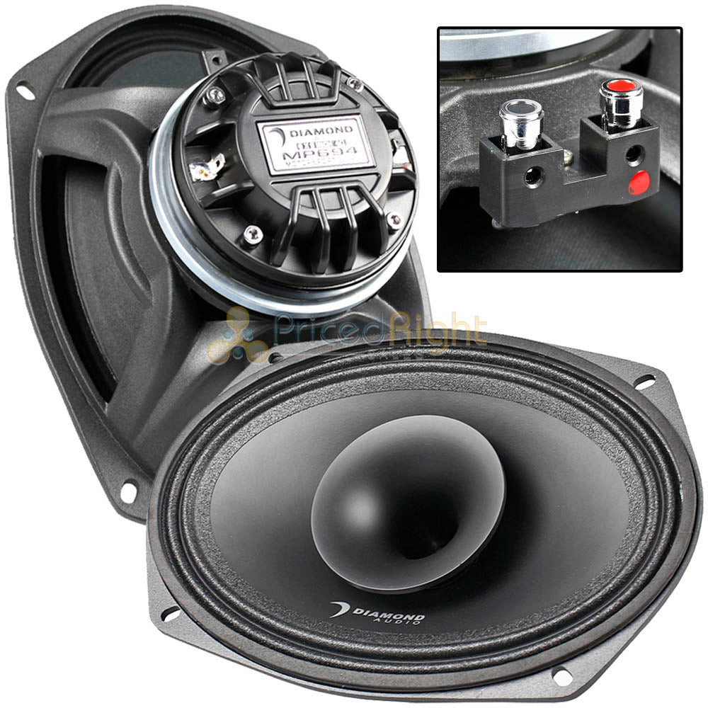 Diamond Audio 6x9" Full Range Co-ax Horn Speakers 300W Max Motorsport Line MP694