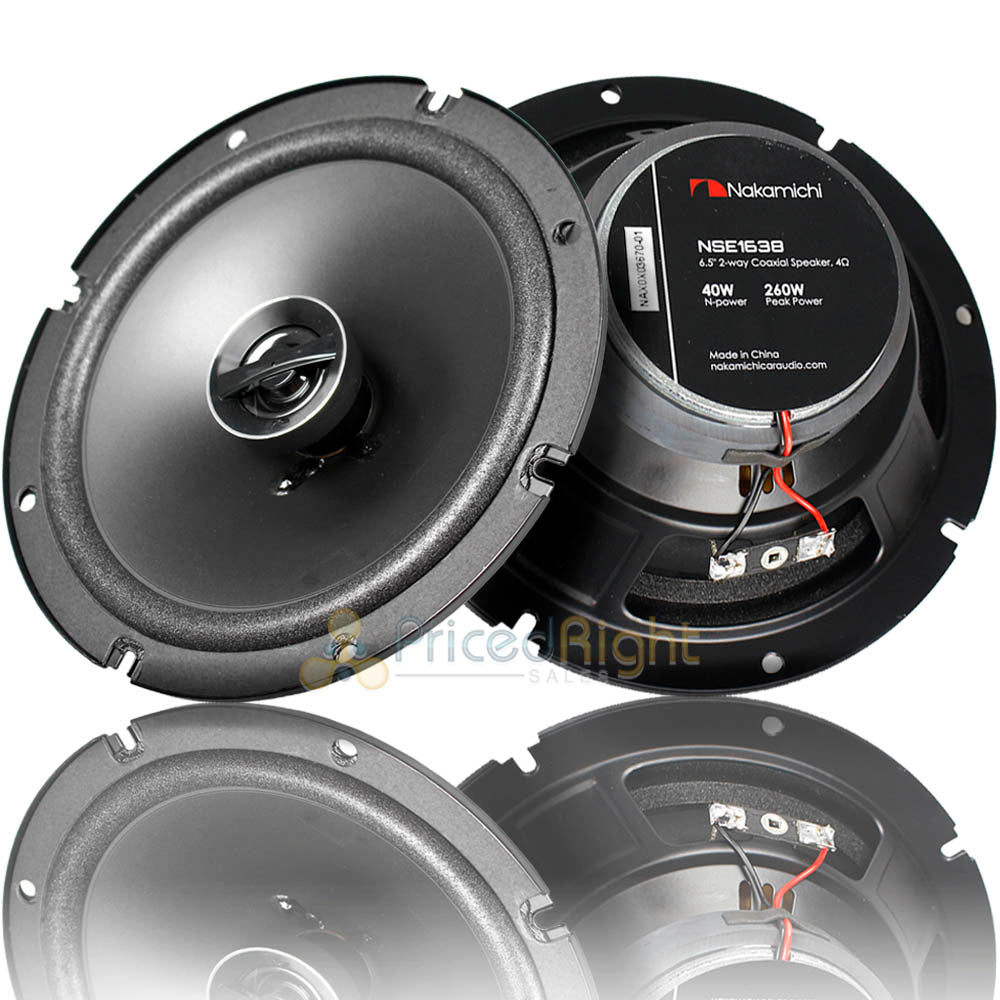 6.5" Coaxial Speakers 2 Way 260 Watts Max Power 4 Ohm NM-NSE1638 Pair Nakamichi