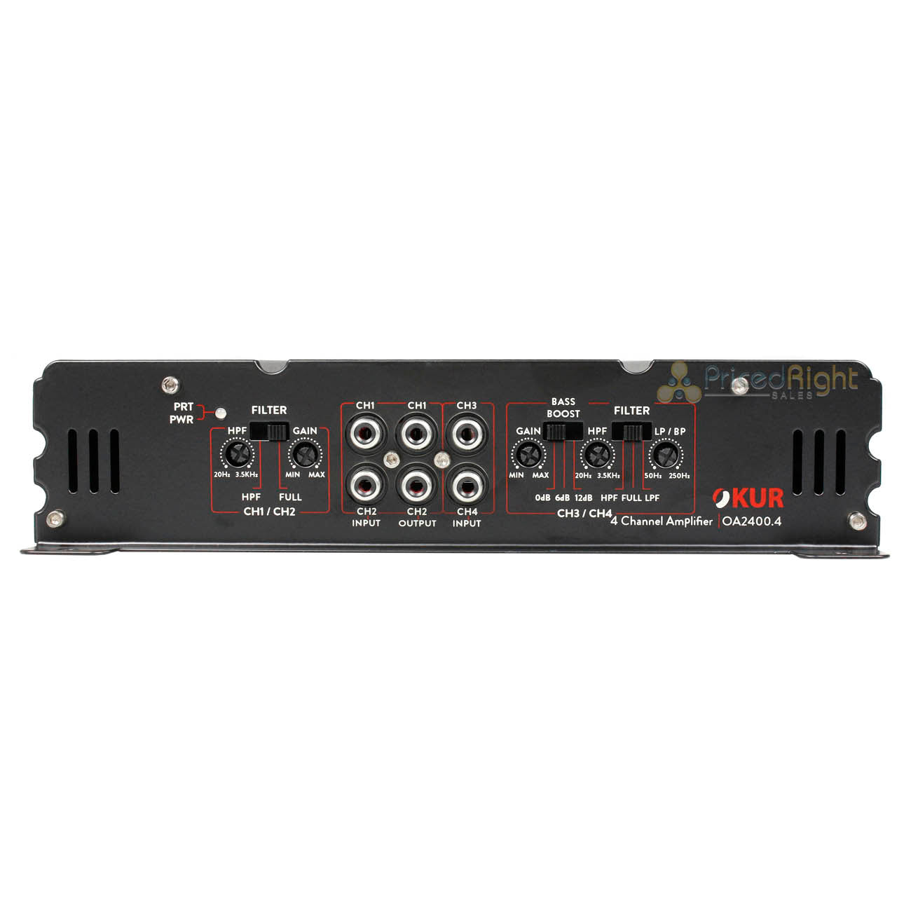 OKUR 4 Channel Amplifier 2400 Watts Max Power 2 Ohms Car Audio Class AB OA2400.4