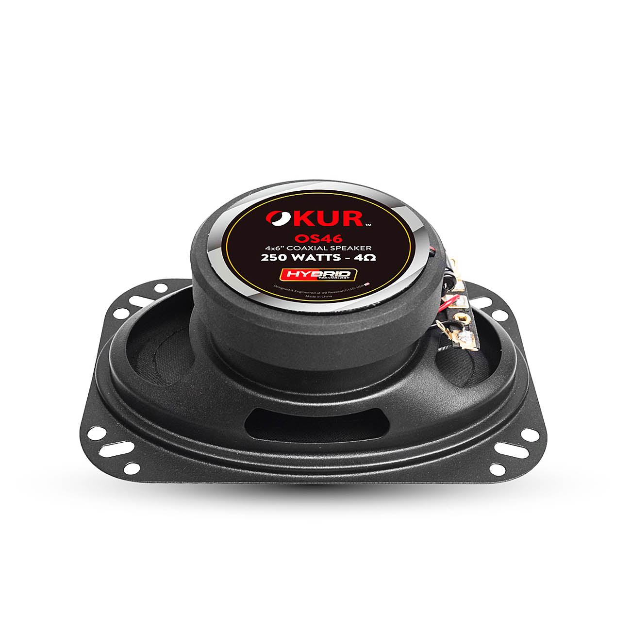 4x6" Coaxial Speakers 250 Watts 4 Ohm 1" Voice Coil Hybrid Technology OS46 OKUR