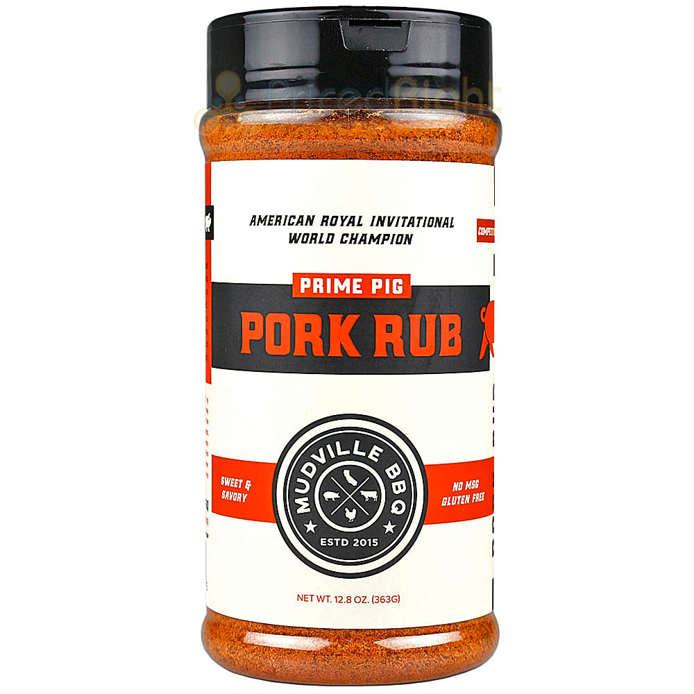 Mudville Prime Pig BBQ Pork Rub 12.8 Oz Sweet & Savory Msg & Gluten Free OW28100