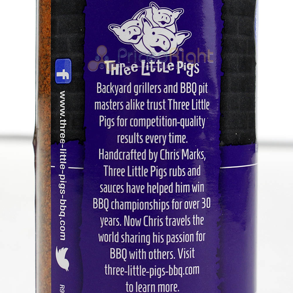 Three Little Pigs 6.6 Oz Texas Beef Bbq Dry Rub Competition Rated Seasoning