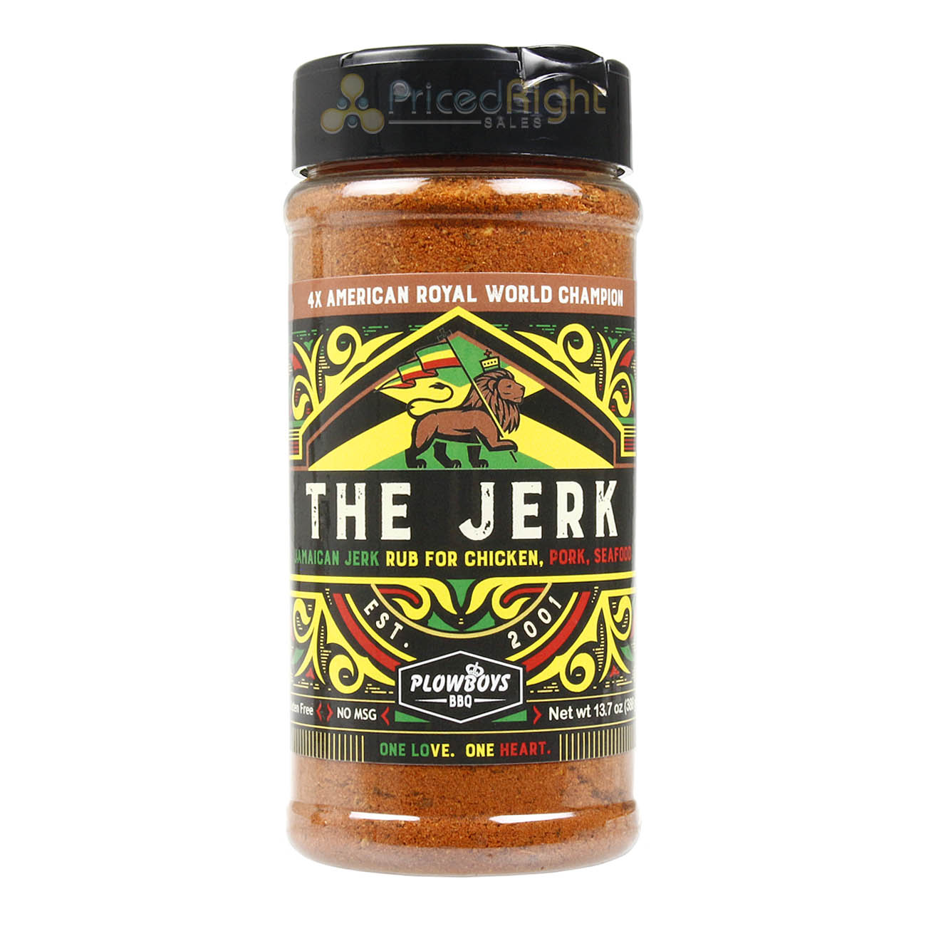 Plowboys 13.7 Oz The Jerk Rub Jamaican Jerk Seasoning for Chicken Pork & Seafood
