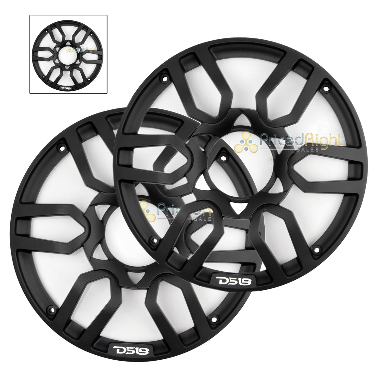 Ds18 Universal 10" Inch Plastic Speaker Grill Cover Black 2 Pack Pro Grill10