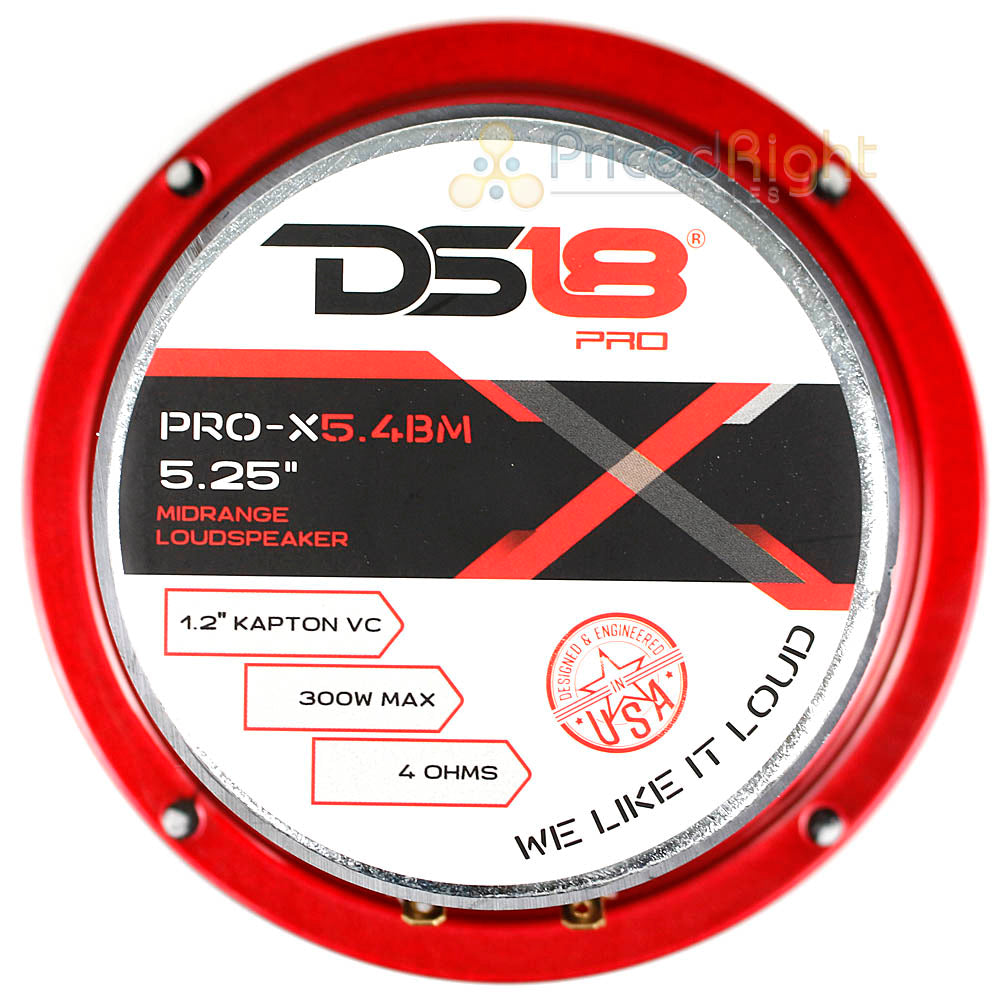 1 DS18 PRO-X5.4BM 300W Max 5.25" Midrange Loud Speaker 4 Ohm High Strength