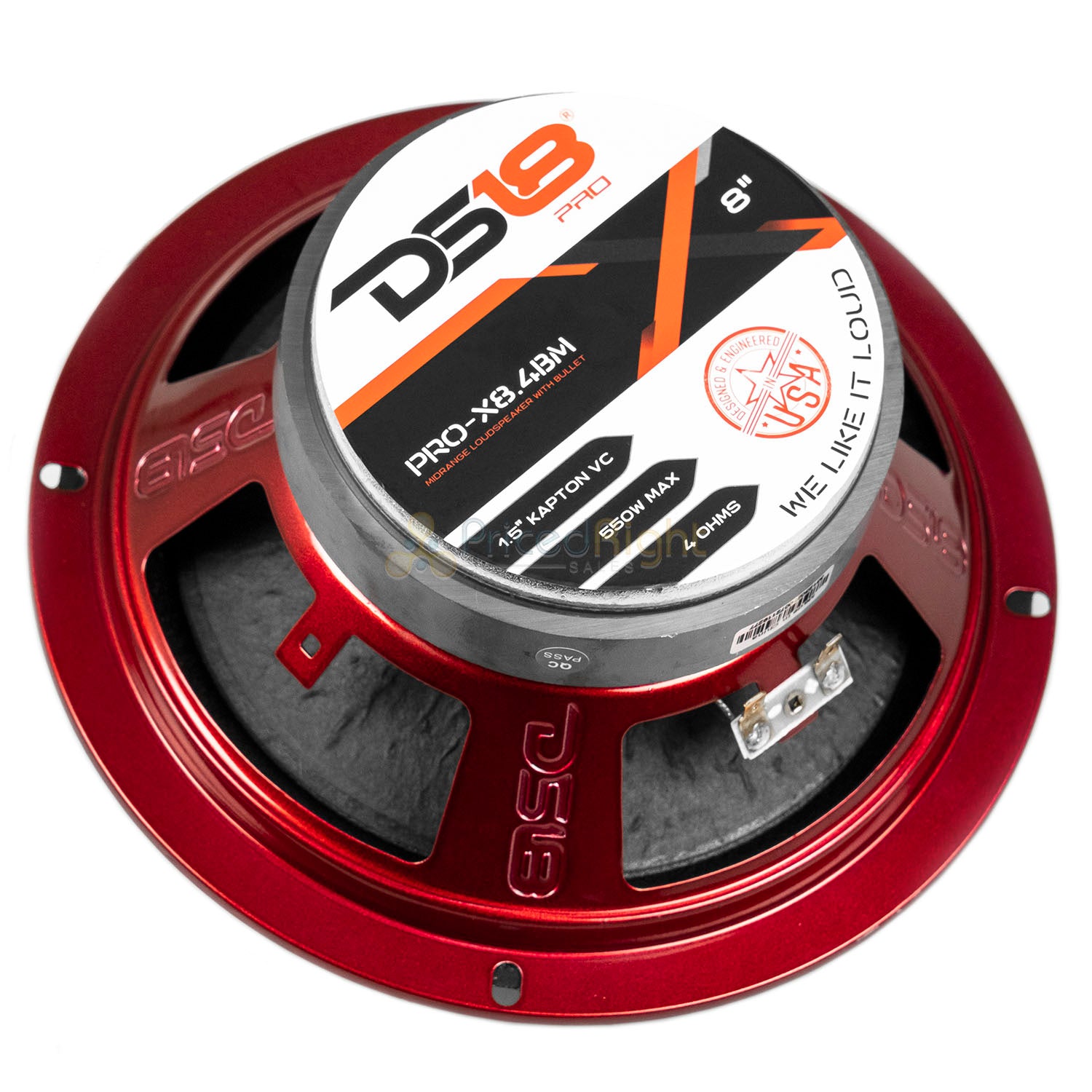 4 DS18 PRO-X8.4BM 8" Bullet Speakers 550W 4 ohm Loudspeakers Midrange 2 Pair