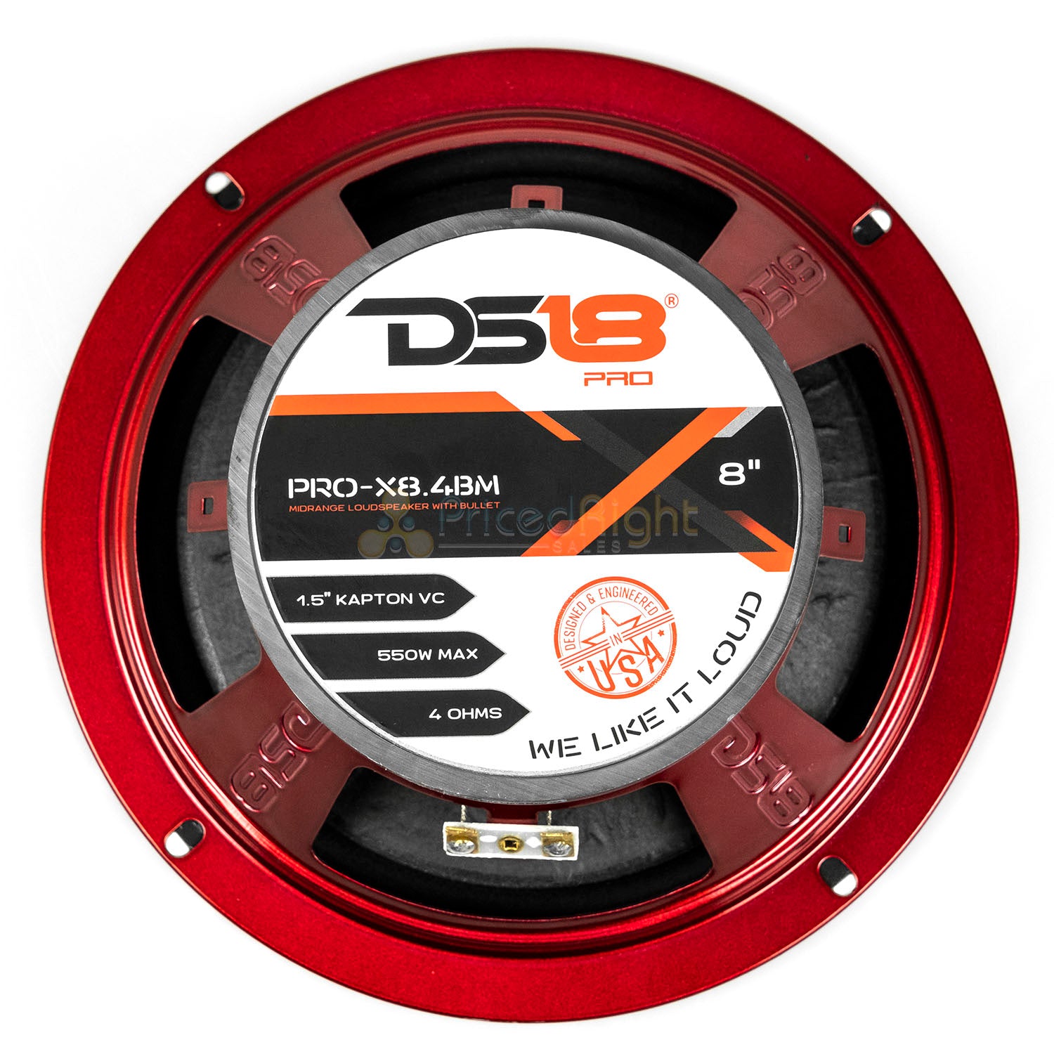 4 DS18 PRO-X8.4BM 8" Bullet Speakers 550W 4 ohm Loudspeakers Midrange 2 Pair