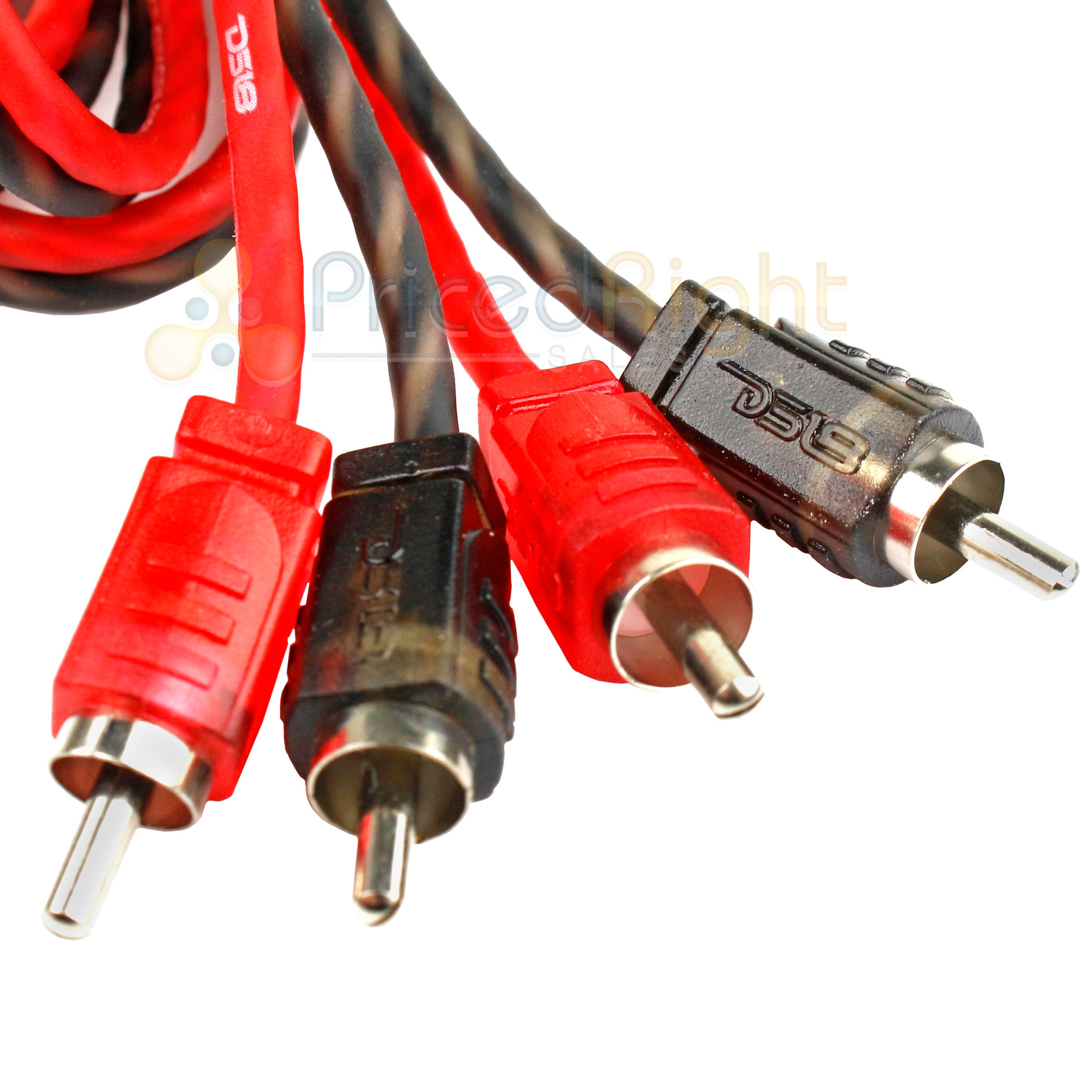 4 Pack DS18 6 ft 2 Channel Shielded Twisted Interconnect RCA Audio Amp RCA6FT