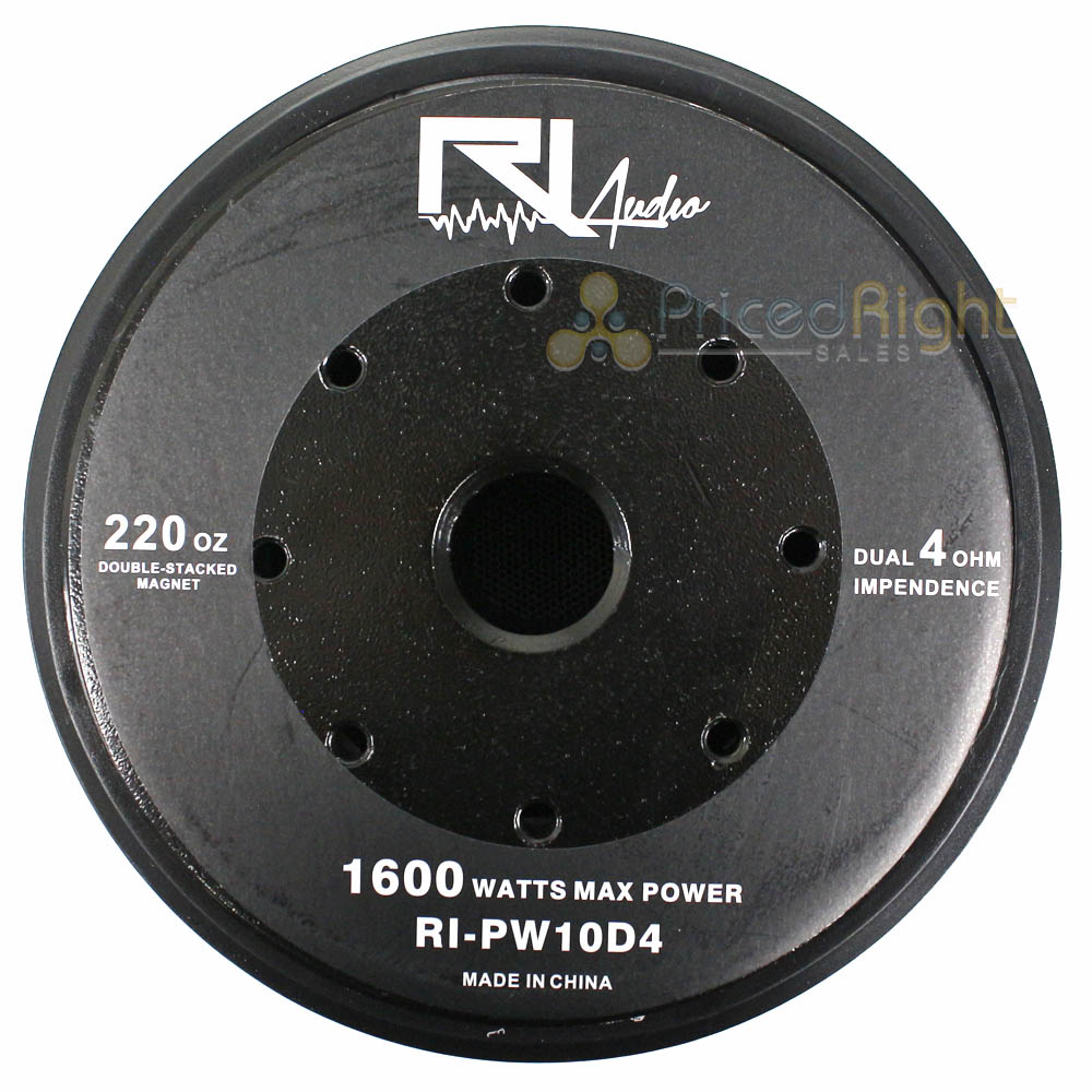 RI Audio 10" Subwoofer Dual 4 Ohm Energy Series 800 Watts RMS Single Car Audio