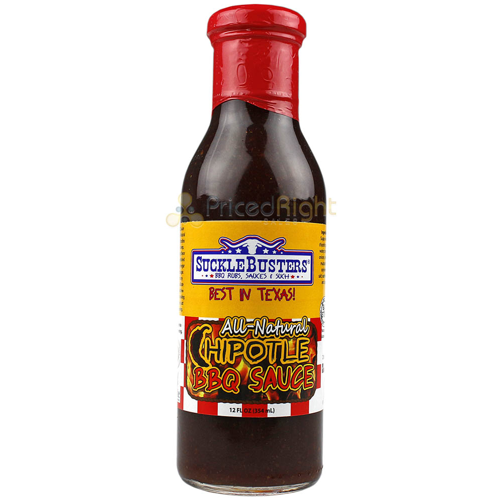 Sucklebusters All Natural Chipotle Barbecue Sauce 12 Oz. Smokey Hot Flavor Blend