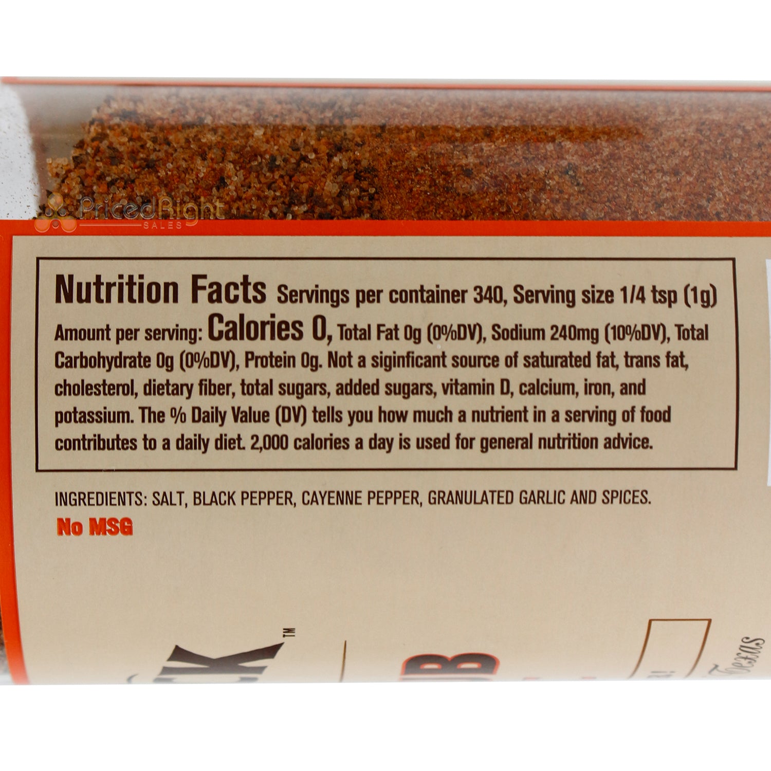 Salt Lick BBQ Garlic Dry Rub For Meat With Cayenne Pepper No Added MSG 12 oz