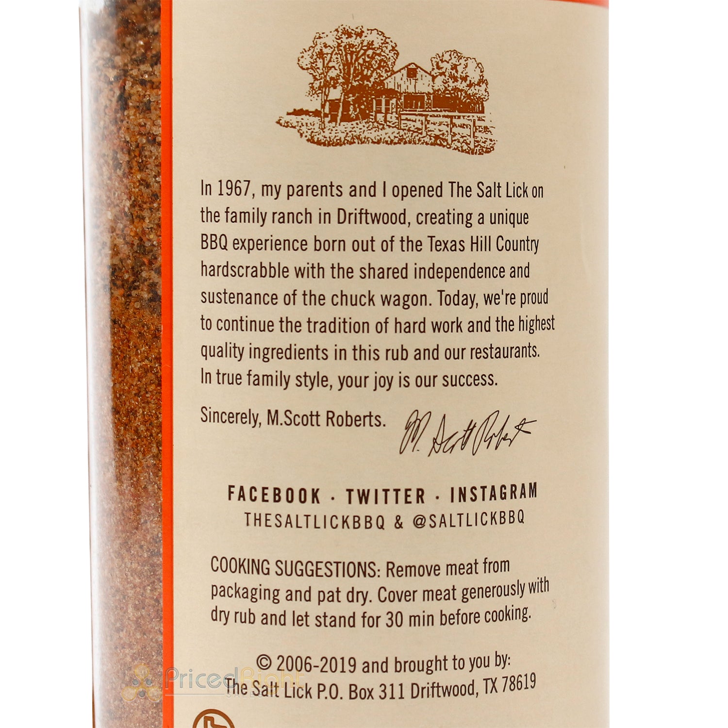 Salt Lick BBQ Garlic Dry Rub For Meat With Cayenne Pepper No Added MSG 12 oz