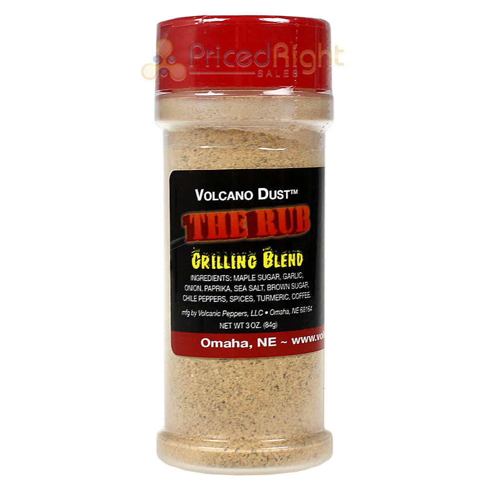 Volcanic Peppers All Purpose Seasoning The Rub Grilling Blend 3 oz Bottle