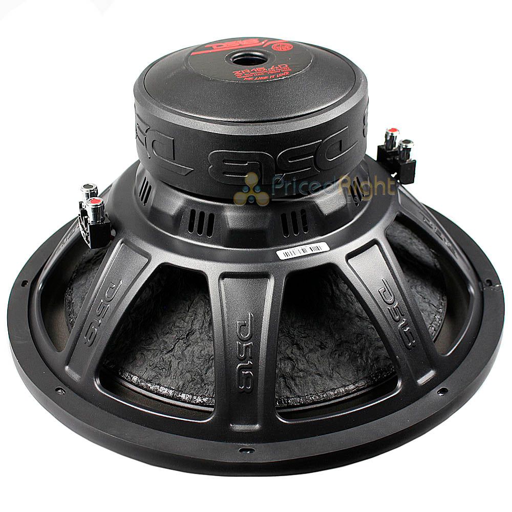 DS18 15" Subwoofer Dual 4 Ohm 1500W Max 750W RMS Elite Z Series ZR15.4D Single
