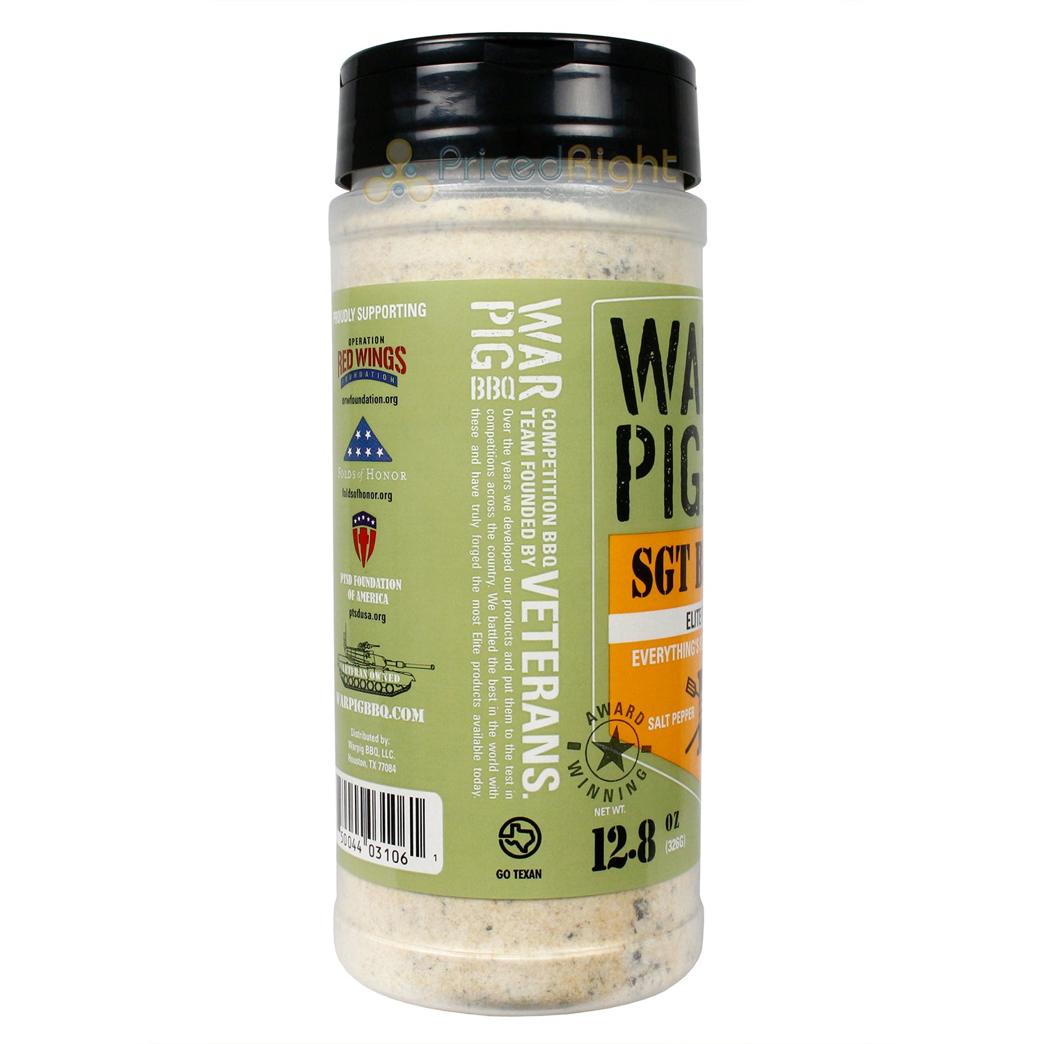 War Pig Sgt Butter Elite BBQ Rub Salt Pepper Garlic Butter Gluten Free 12.8 Oz