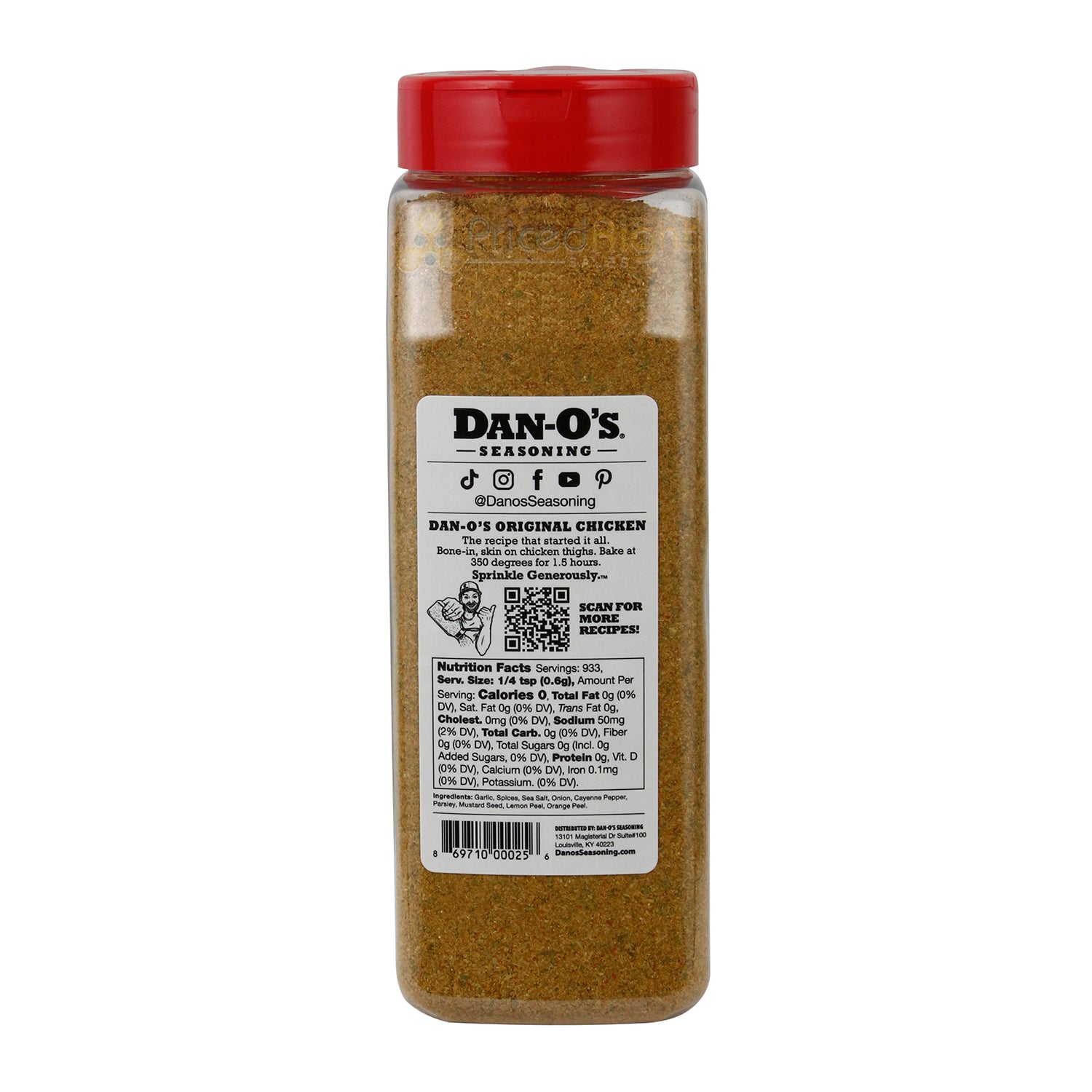 Dan-O's Spicy Original All-Purpose Low Sodium Seasoning Gluten-Free No MSG 20 Oz