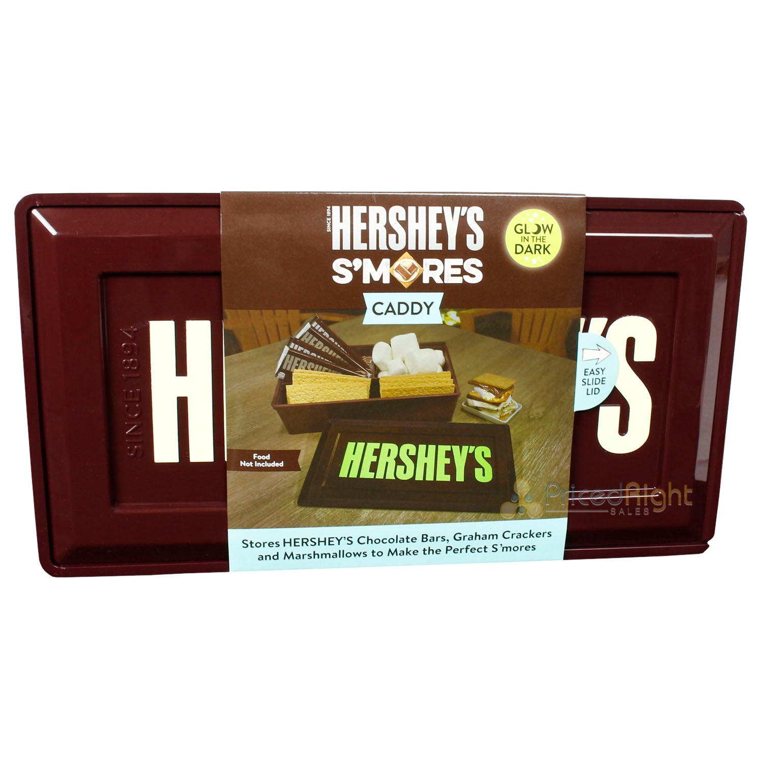 Hershey Personal S'mores Caddy Supply Storage Glow In the Dark BPA Free Brown