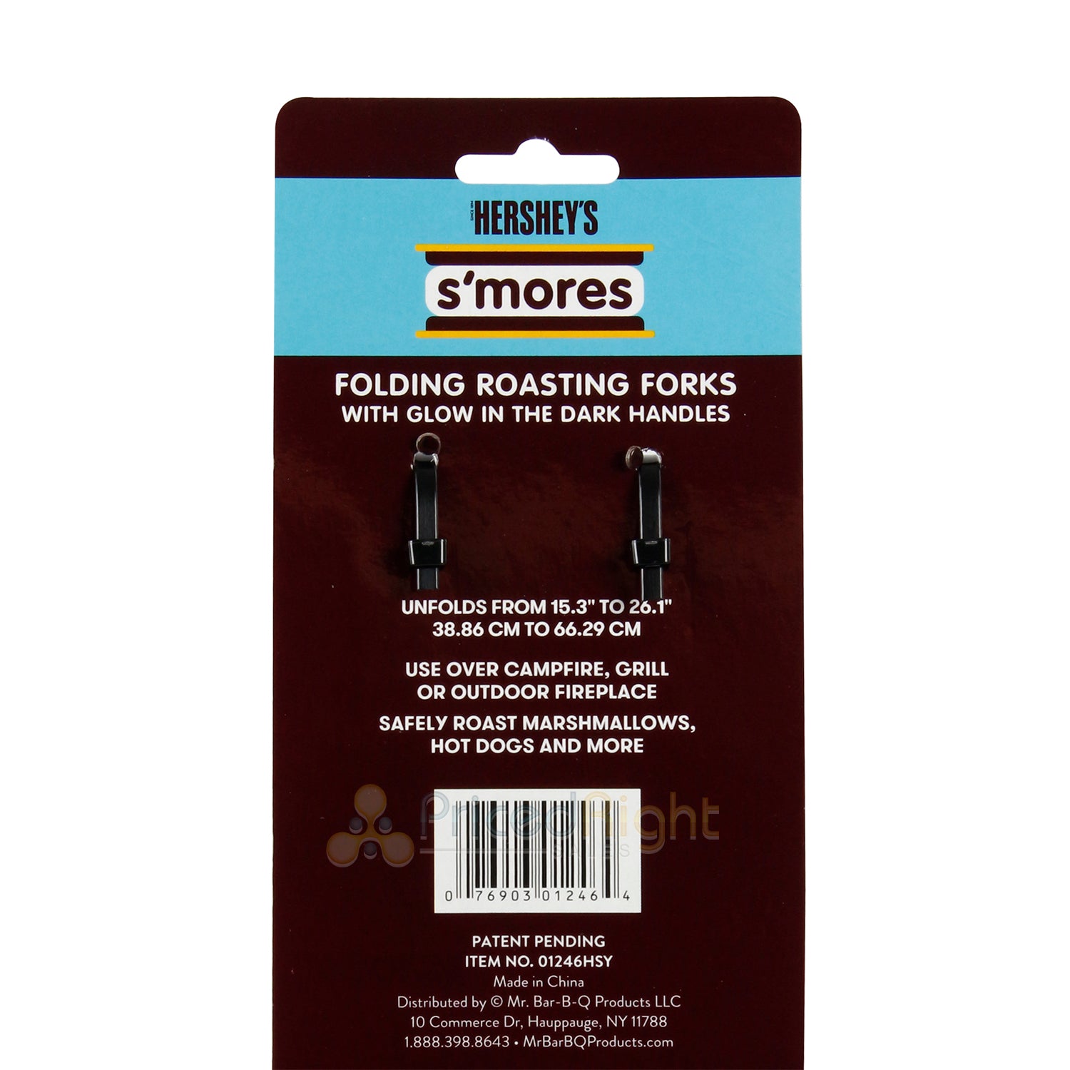 Hershey's S'mores Roasting Forks Glow In The Dark Handles Foldable 26 Inches