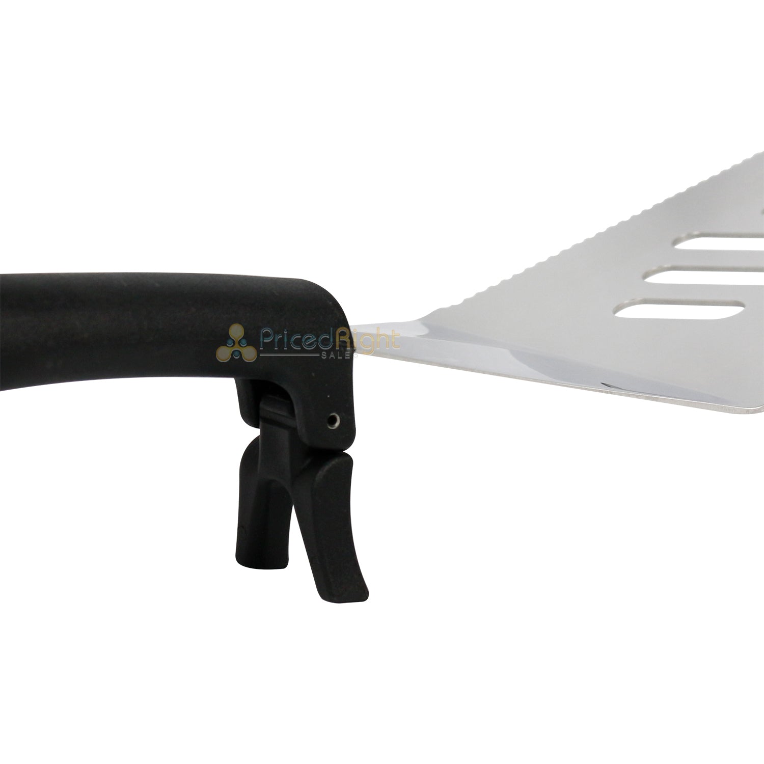 Mr Bar-B-Q Kickstand Spatula Stainless Steel W/ Arched Handle & Serrated Edge