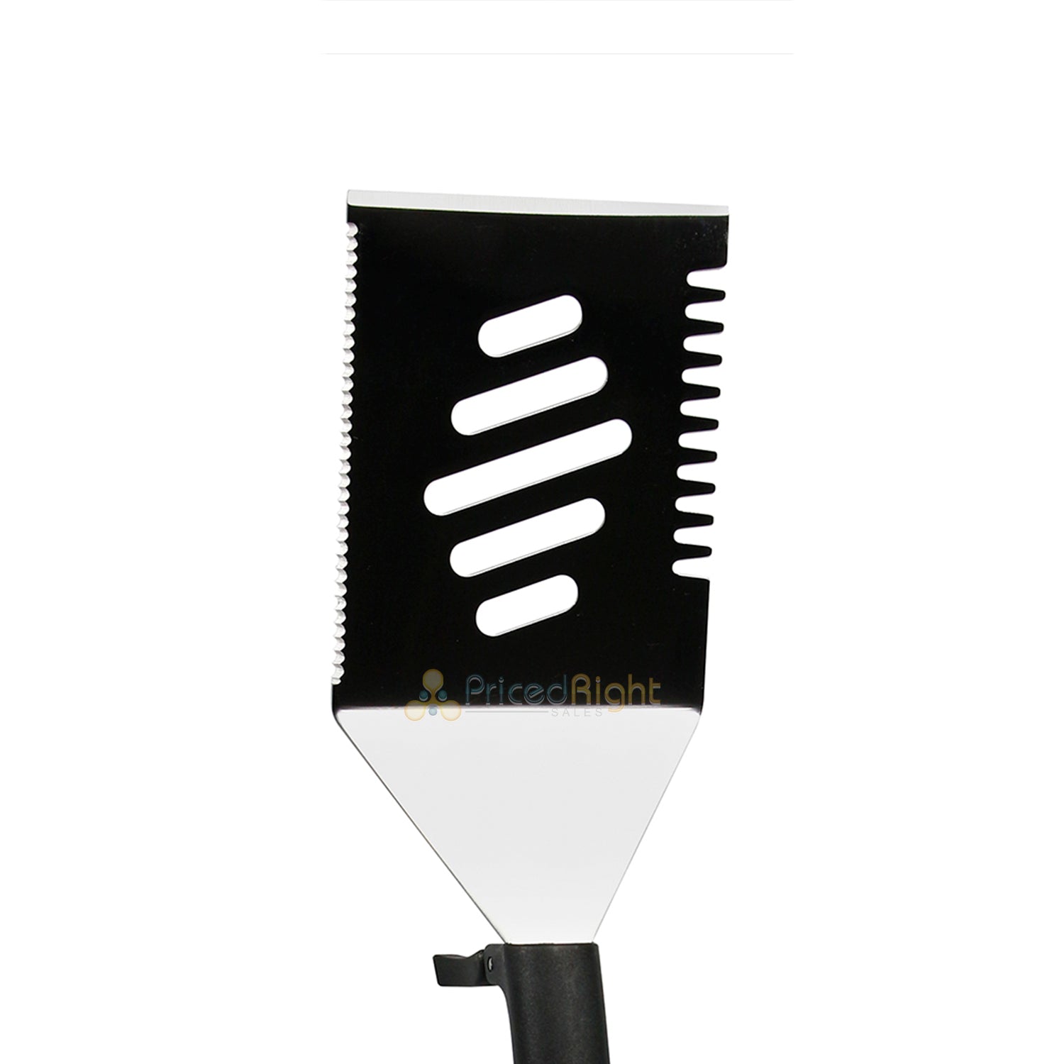 Mr Bar-B-Q Kickstand Spatula Stainless Steel W/ Arched Handle & Serrated Edge