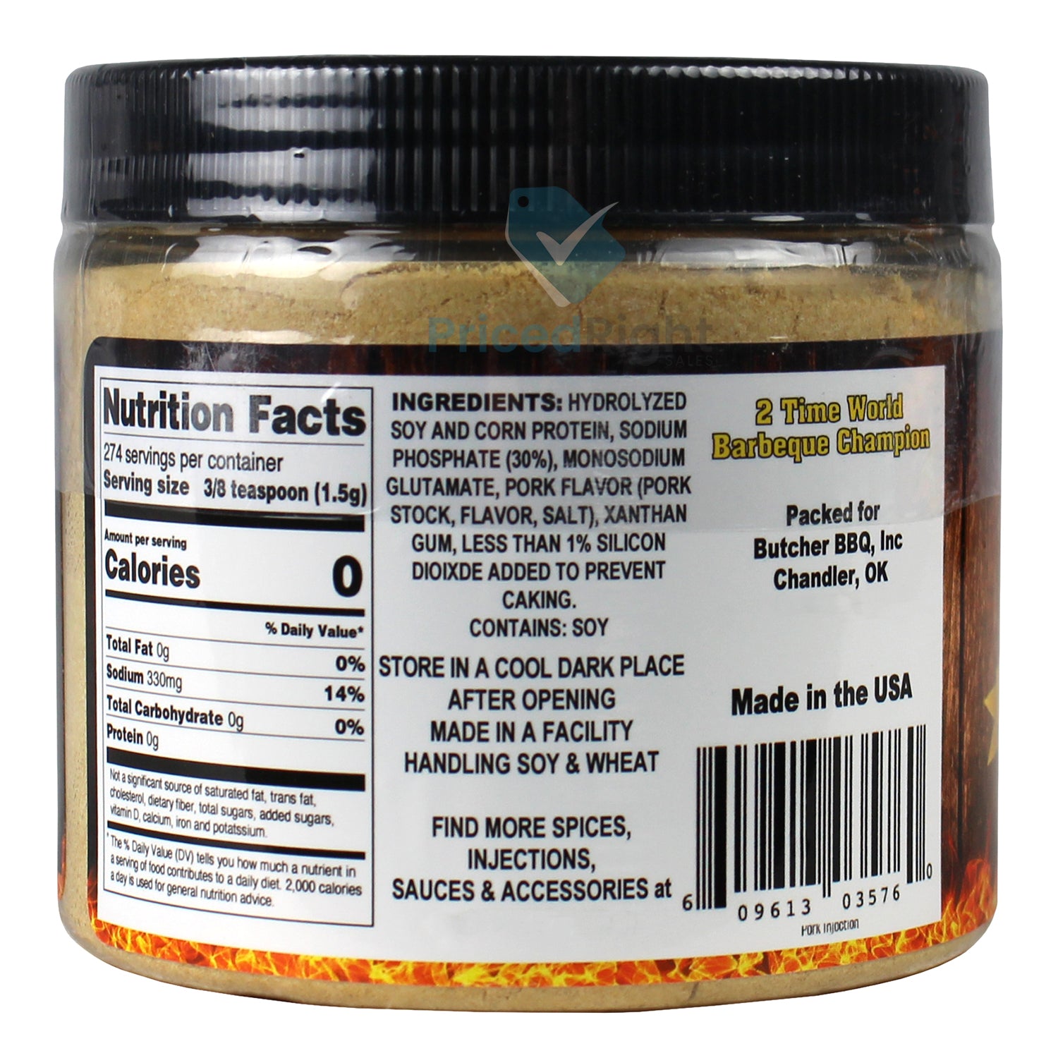 Butcher BBQ Pork Injection or Marinade 14.5 oz Deep Pork Flavor Gluten Msg Free
