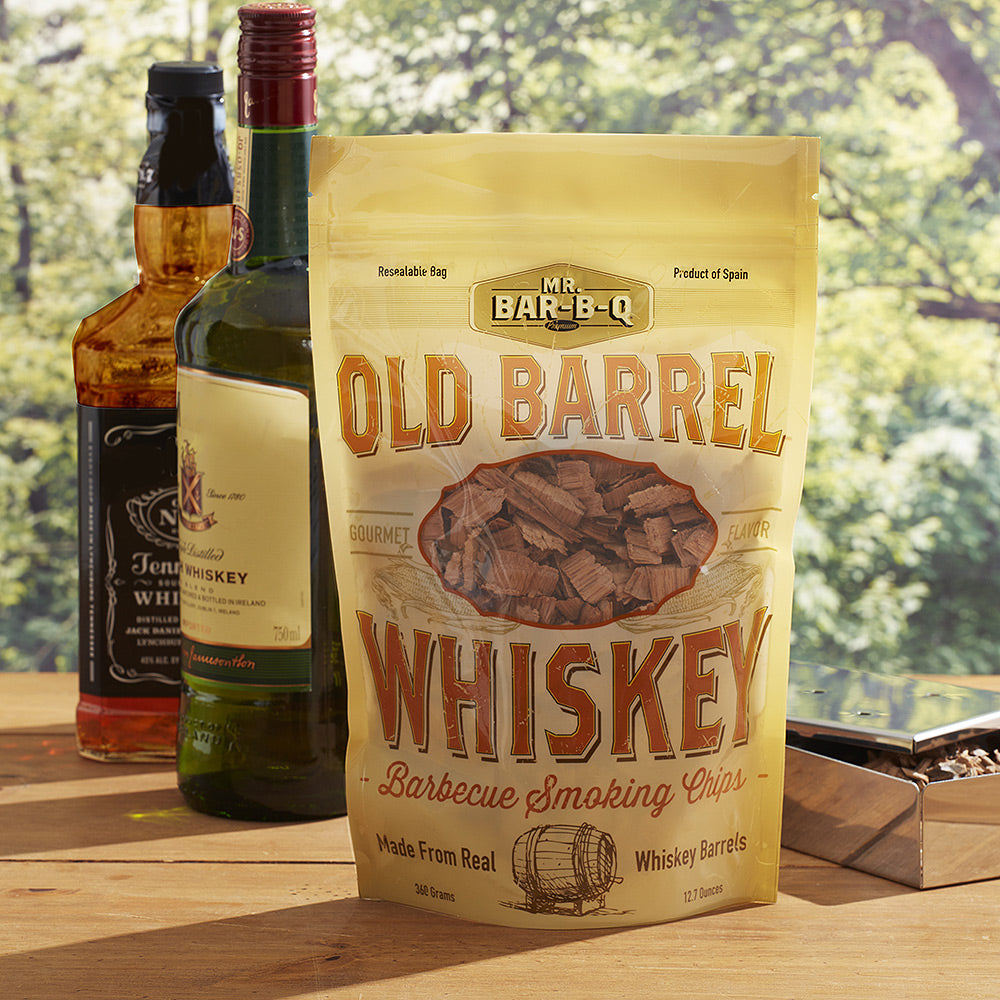 Mr. Bar-B-Q Old Barrel Whiskey Flavor Barbecue Smoking Chips 12.7 Oz Bag 05042BC