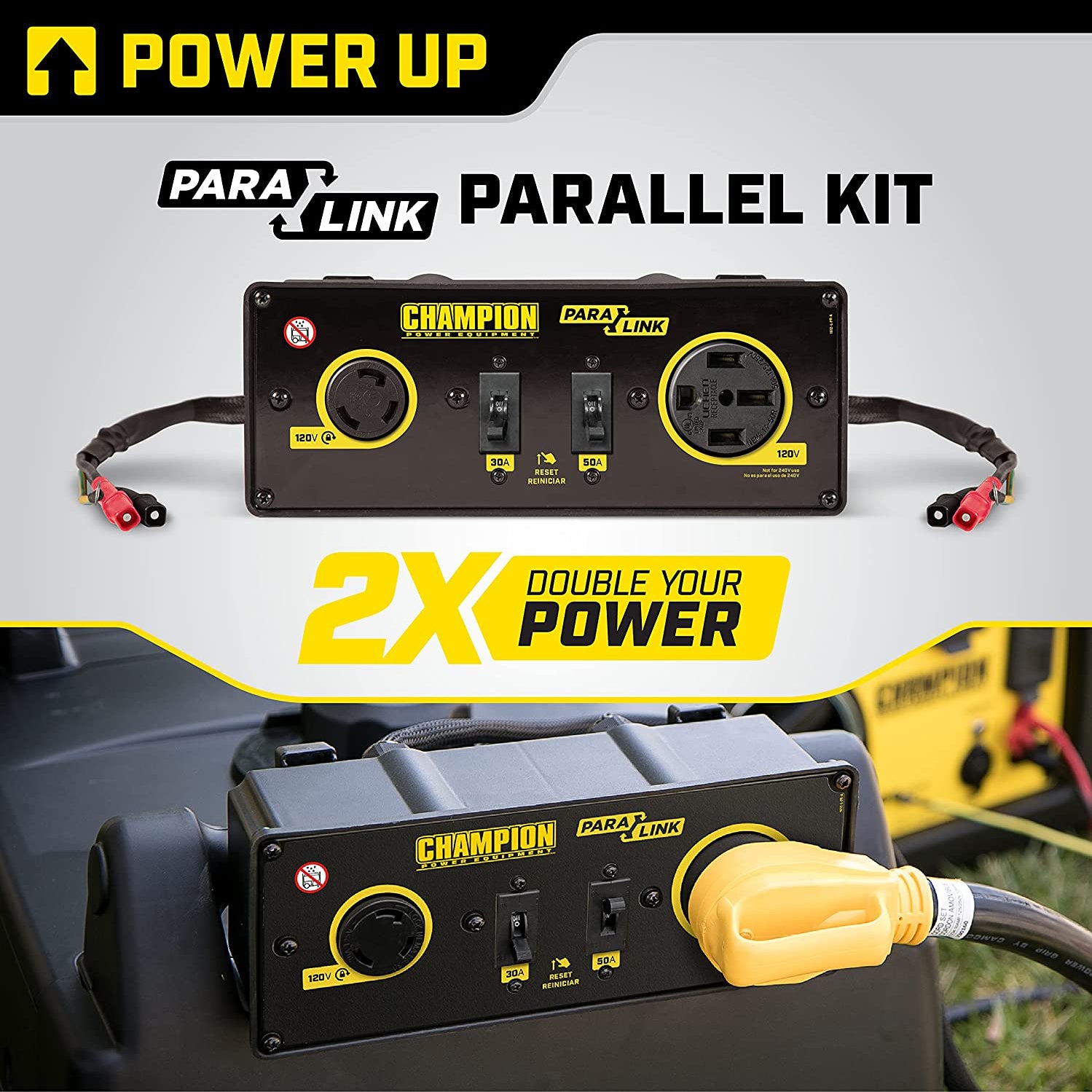 Champion 2800 Watt 50 Amp ParaLINK Inverter Generator Parallel Cable Kit 100319