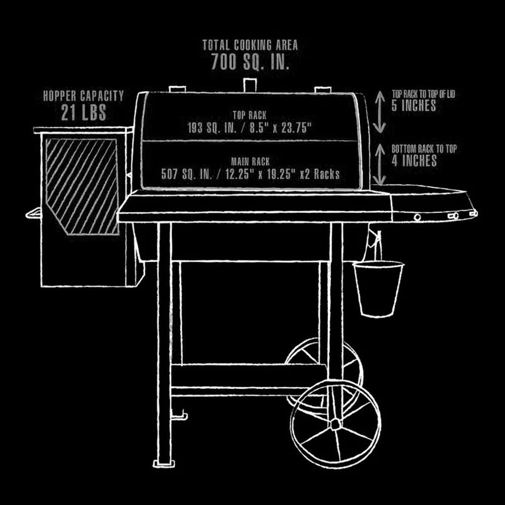 Pit Boss Wood Pellet Grill PB700R2 757 Sq. In. Steel 10539