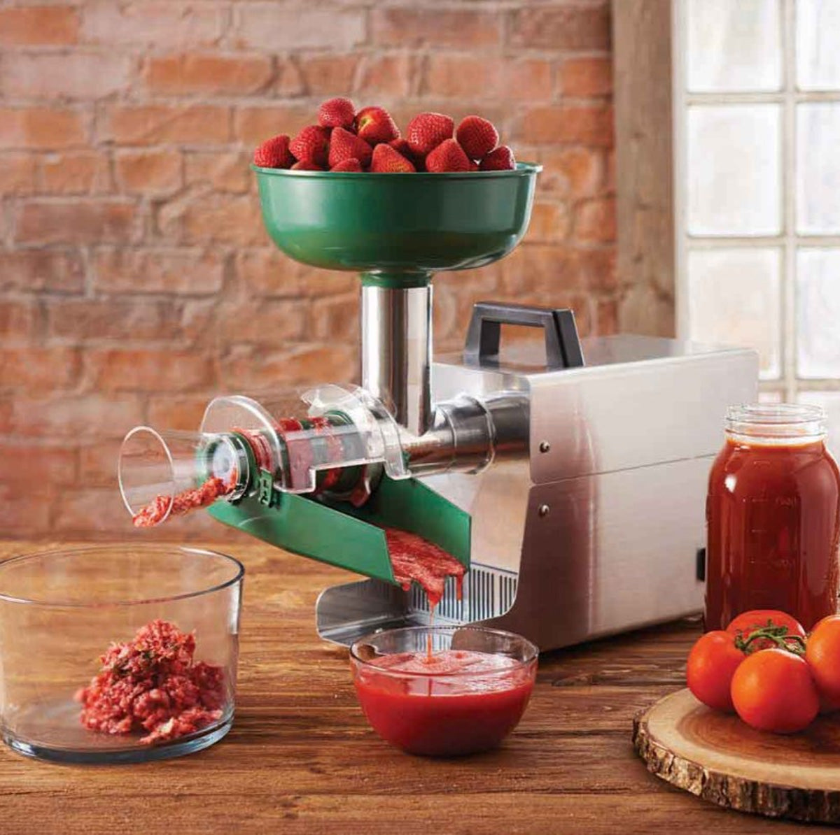 LEM Big Bite Juicer Grinder Attachment Stainless Steel Extractor Fresh Juice