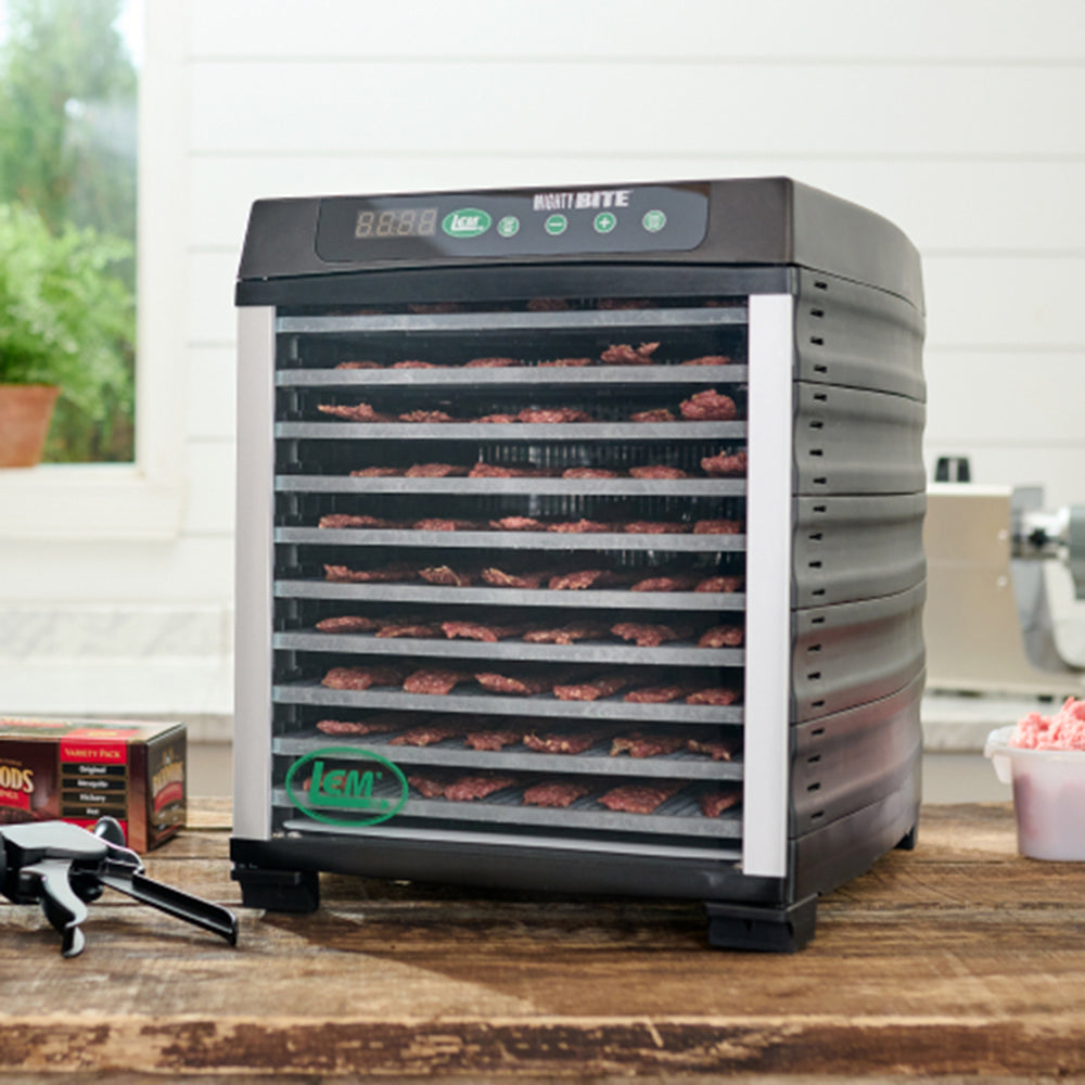 LEM Mighty Bite 10-Tray Dehydrator For Jerky Meat Vegetables Fruit 800W  #1730