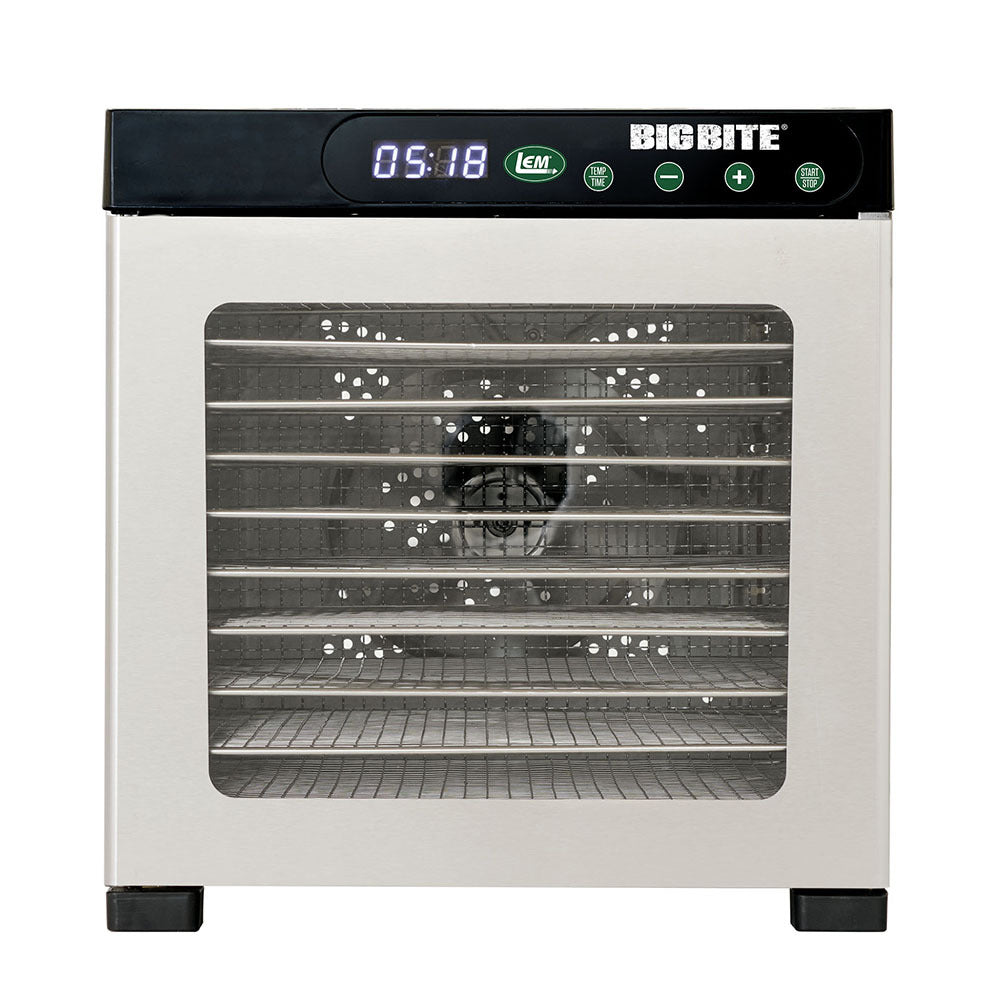 LEM Big Bite 10-Tray Dehydrator for Jerky Meat Vegetables Fruits 800W 1731-LEM