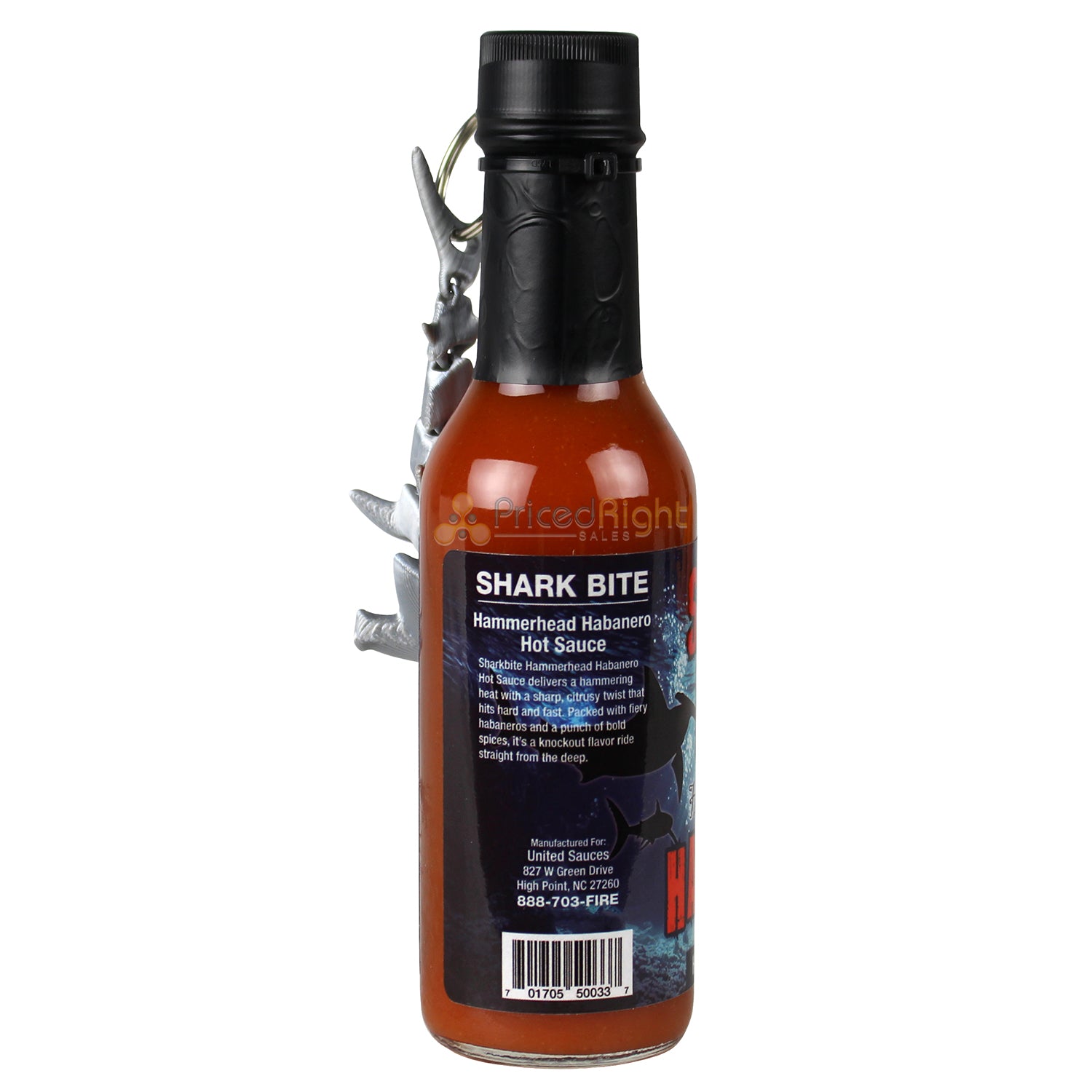 Sharkbite Hammerhead Habanero Hot Sauce 5 Oz w/ Keychain 1778