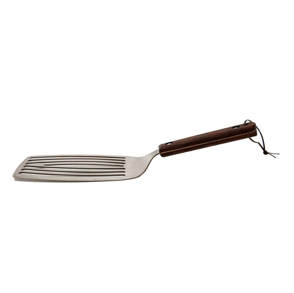 BBQ Hack Fish Spatula Large Stainless Steel Full Tang Wood Handle 180047