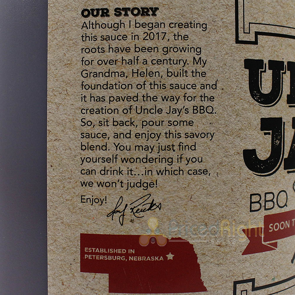 Uncle Jays BBQ Sauce 128 Oz Sweet Smokey Kansas City Style 1 Gallon 21896