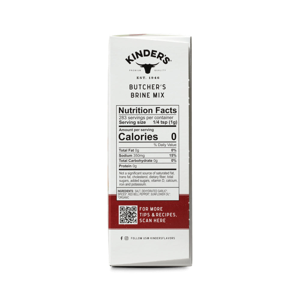 Kinders Butcher Brine Kit Buttery Poultry Blend Turkey Gluten Free Organic 25149