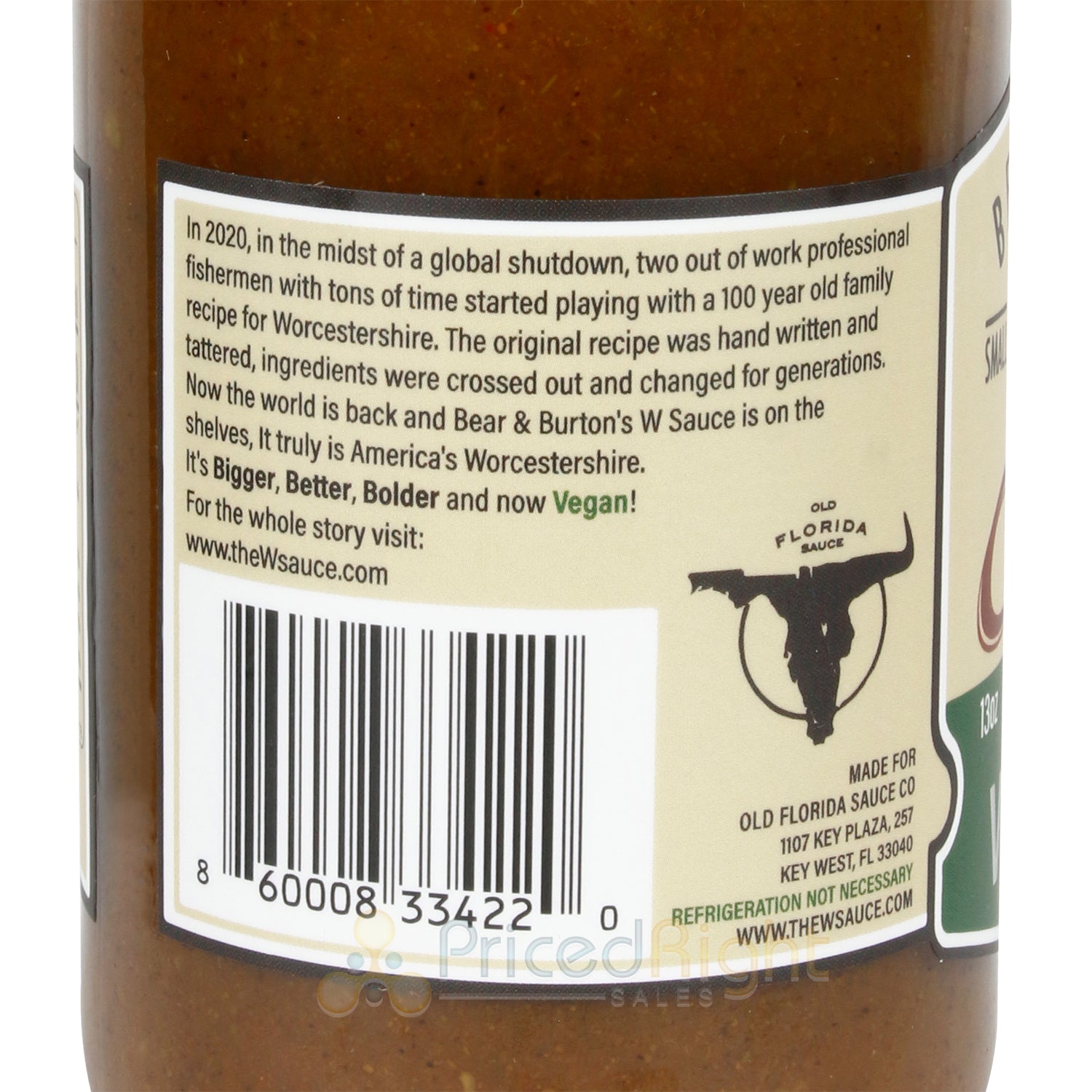 Bear & Burton's W Sauce Veganshire Worcestershire Gluten-Free Small Batch 13 Oz