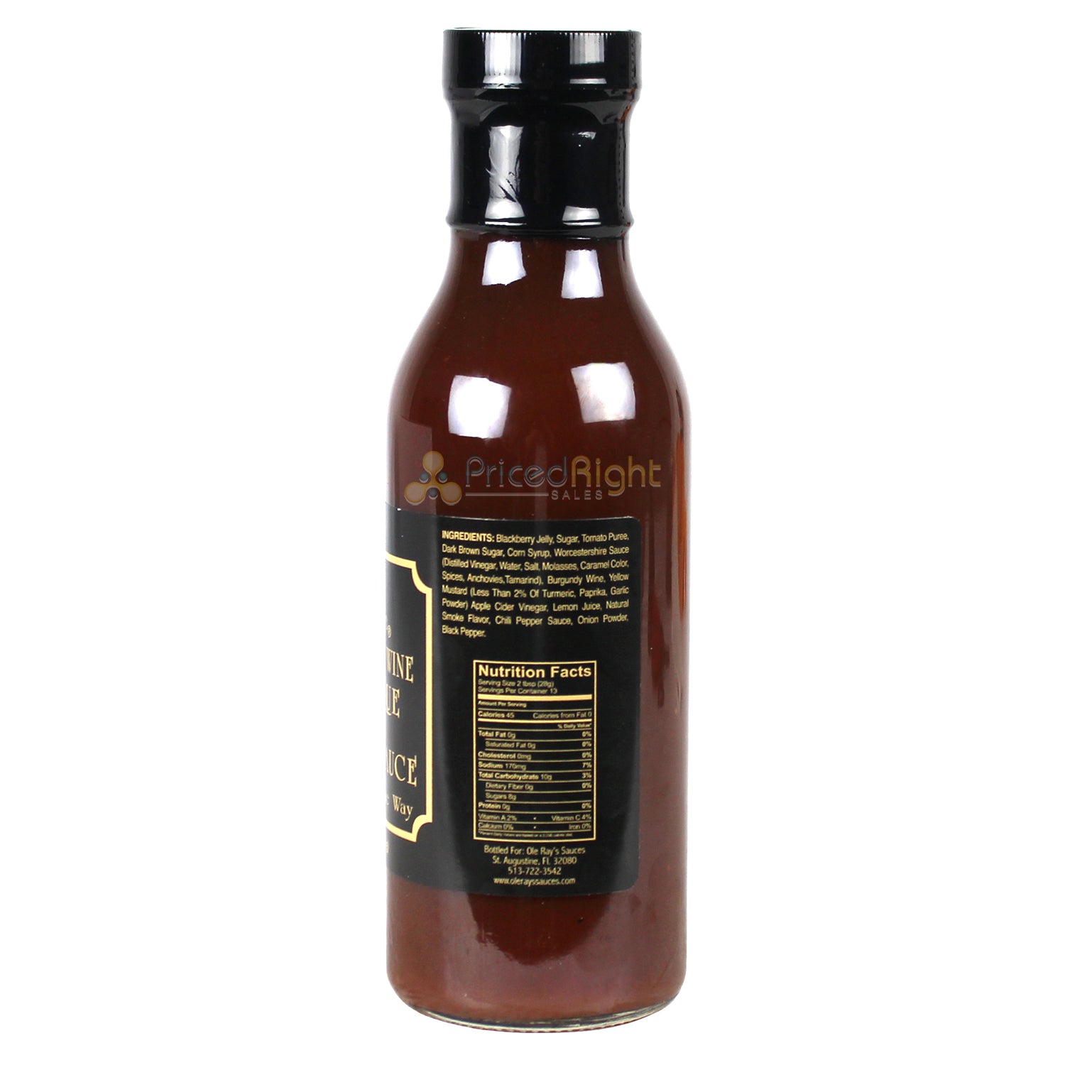 Ole Ray's Blackberry Wine Barbecue and Cooking Sauce 12 Oz 3759