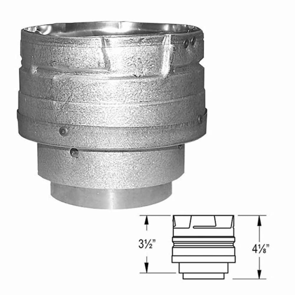 Comfortbilt Duravent 3" Pelletvent Pro 3" to 4" Adapter Increaser 3PVP-X4AD