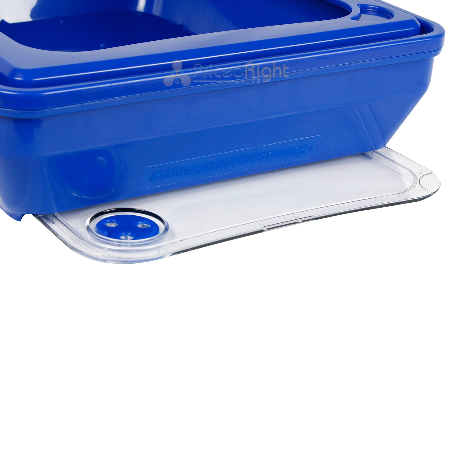 Mr. Bar-B-Q Cook Carry & Serve Container With Lid & Steam Release BPA Free Blue