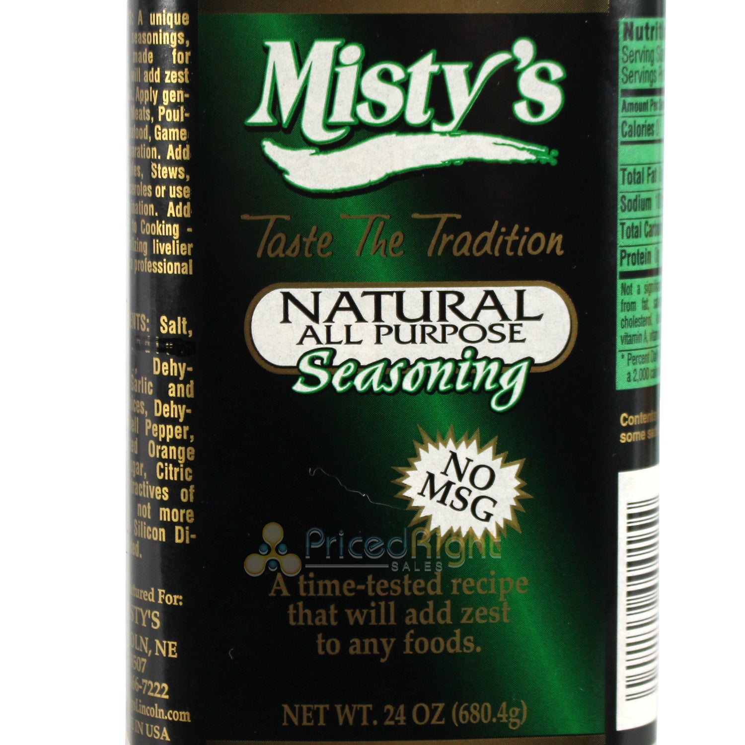 Misty's Steakhouse Natural All Purpose Seasoning 24 Oz No MSG 4210900015