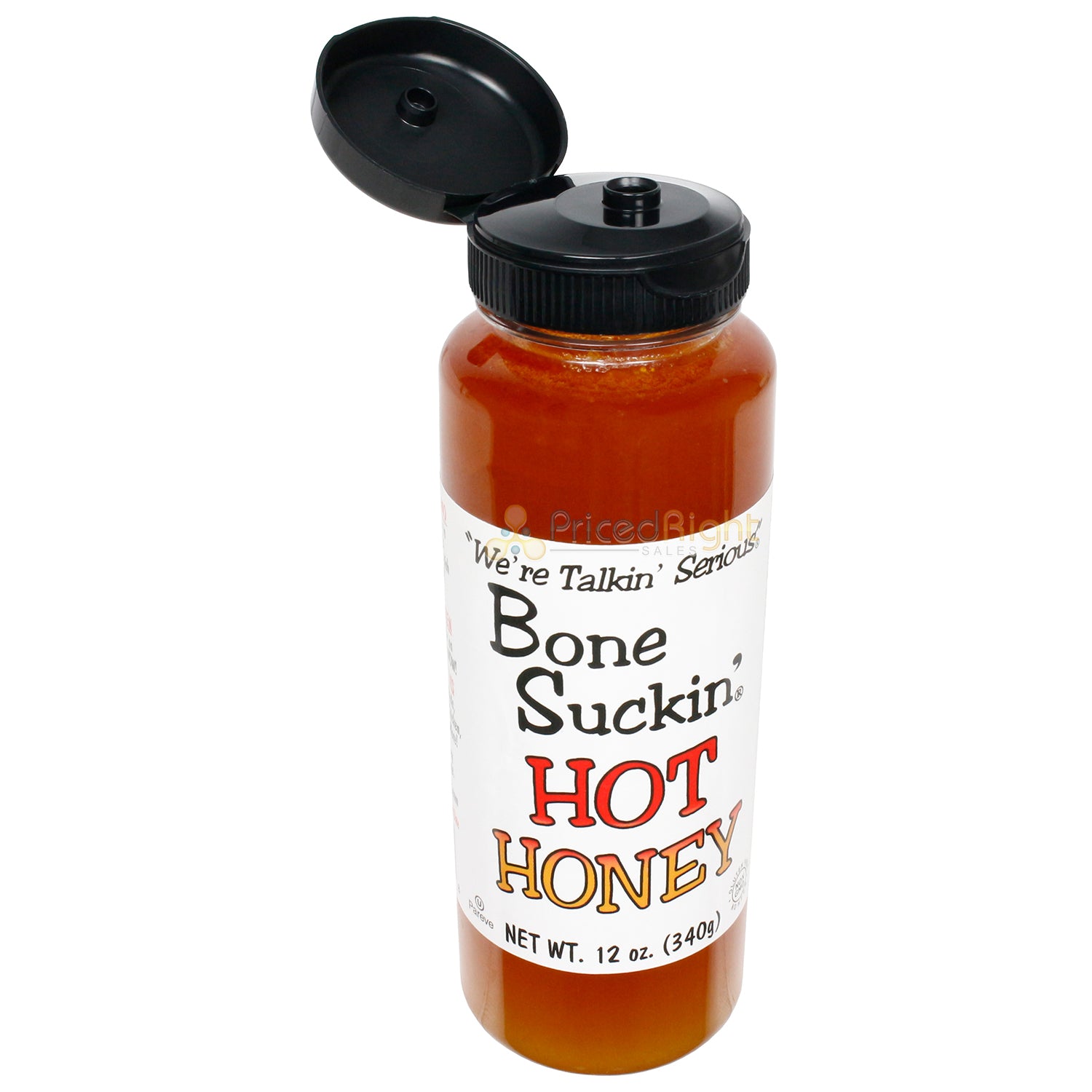 Bone Suckin' Hot Honey Spicy and Sweet Gluten Free Non GMO No HFCS 12 Ounce