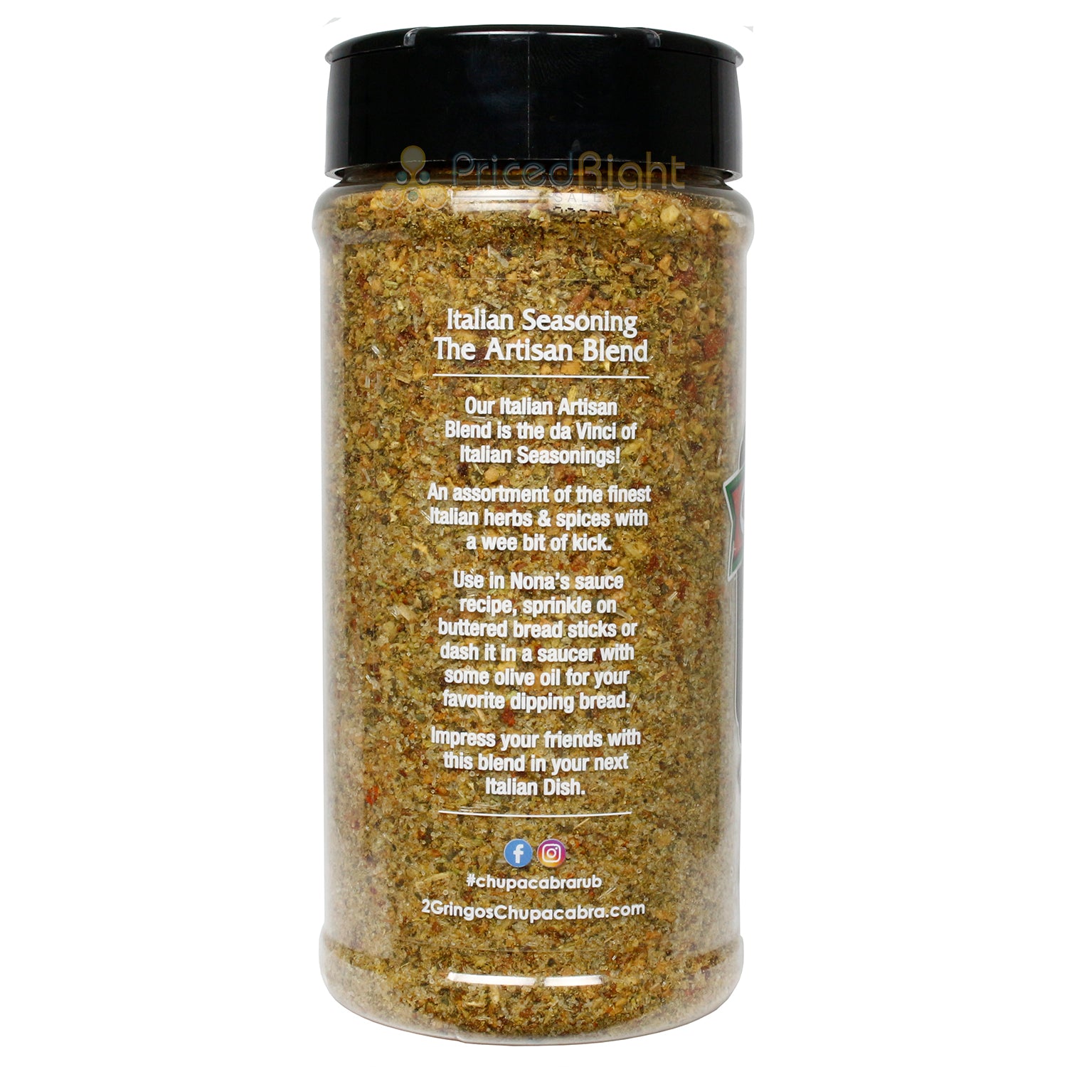 2 Gringos Chupacabra Artisan Blend Italian Seasoning Rub All Purpose 12 Ounce